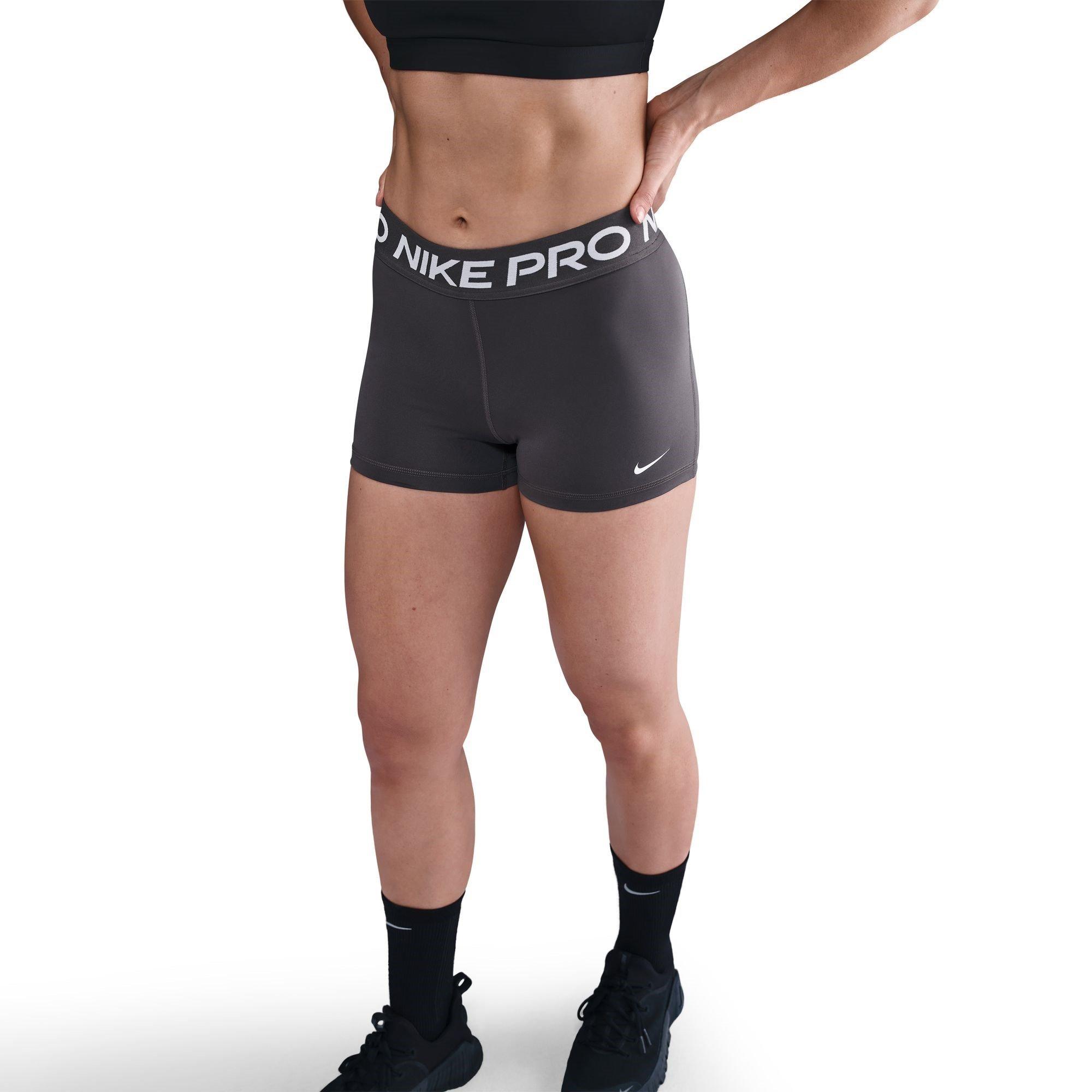 Nike Women's Pro Three Inch Shorts - Thundr Grey/Wht - 16 (XL)