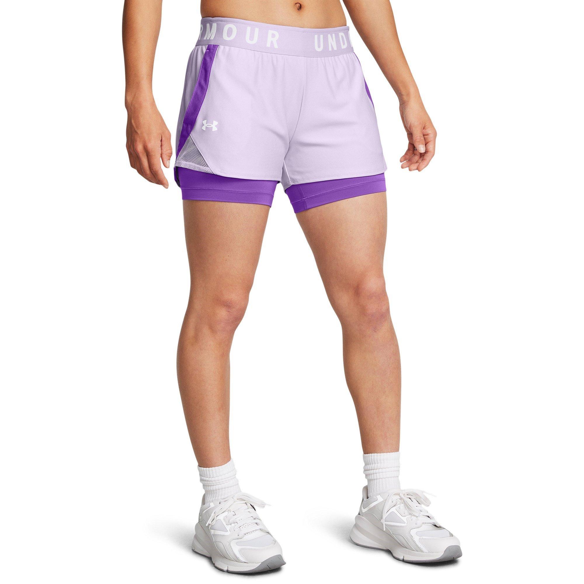 S.Purple/Lavish - Under Armour - Under Play Up 2 In 1 Womens Performance Shorts - 2