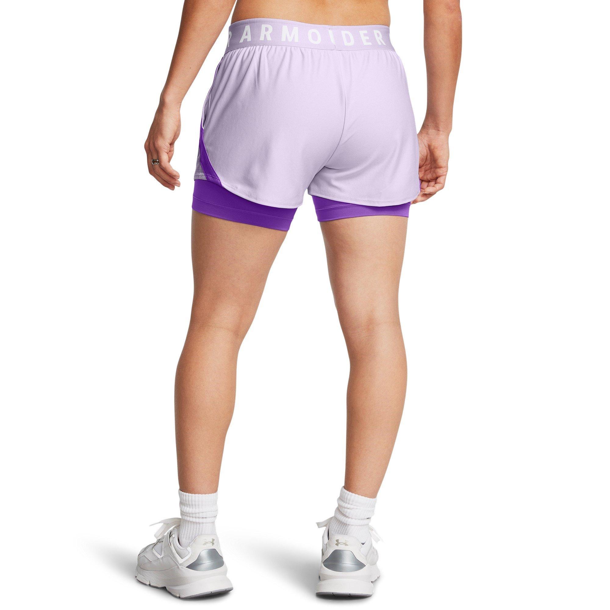 S.Purple/Lavish - Under Armour - Under Play Up 2 In 1 Womens Performance Shorts - 3
