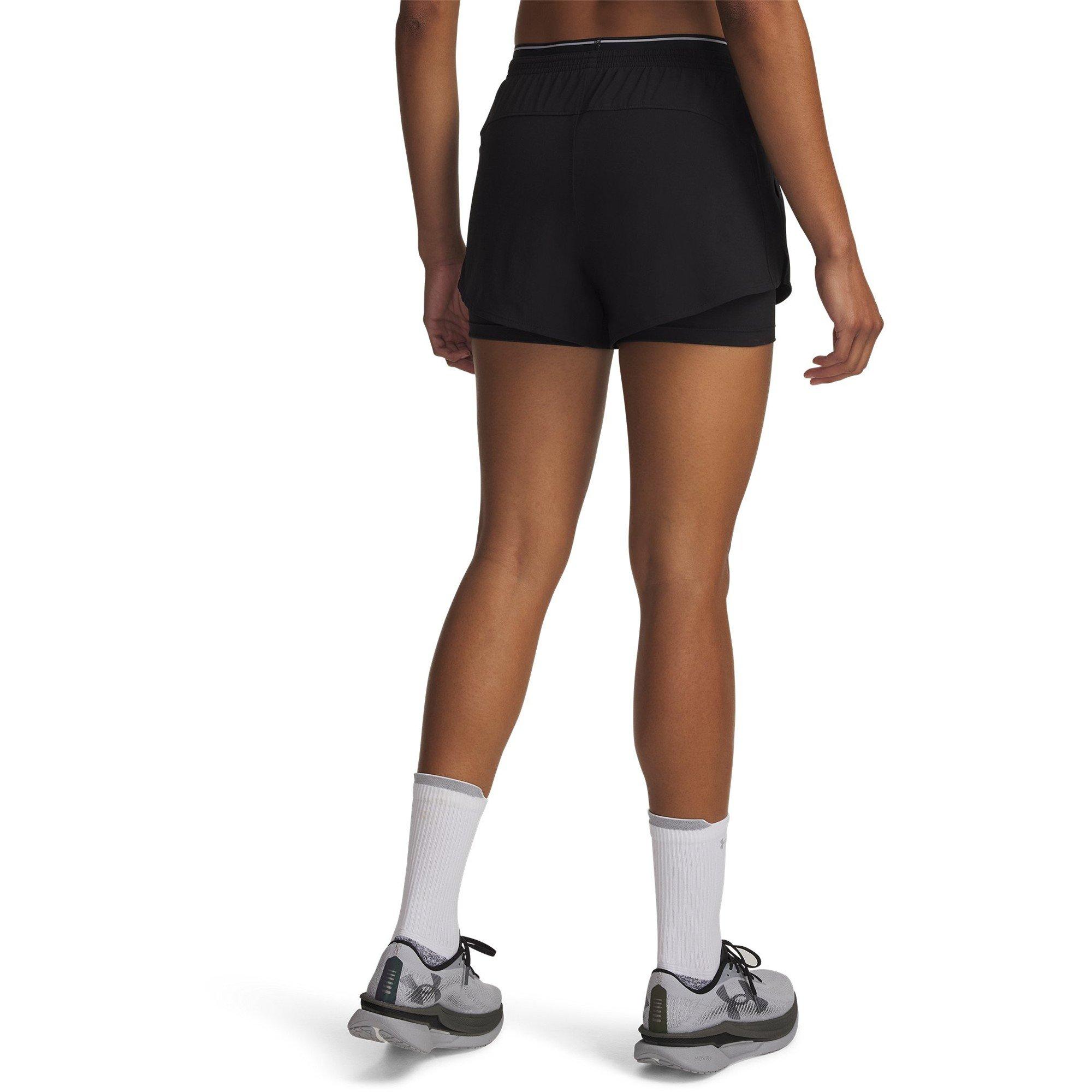 Black/Mod Gray - Under Armour - Women's Performance Gym Shorts - 2