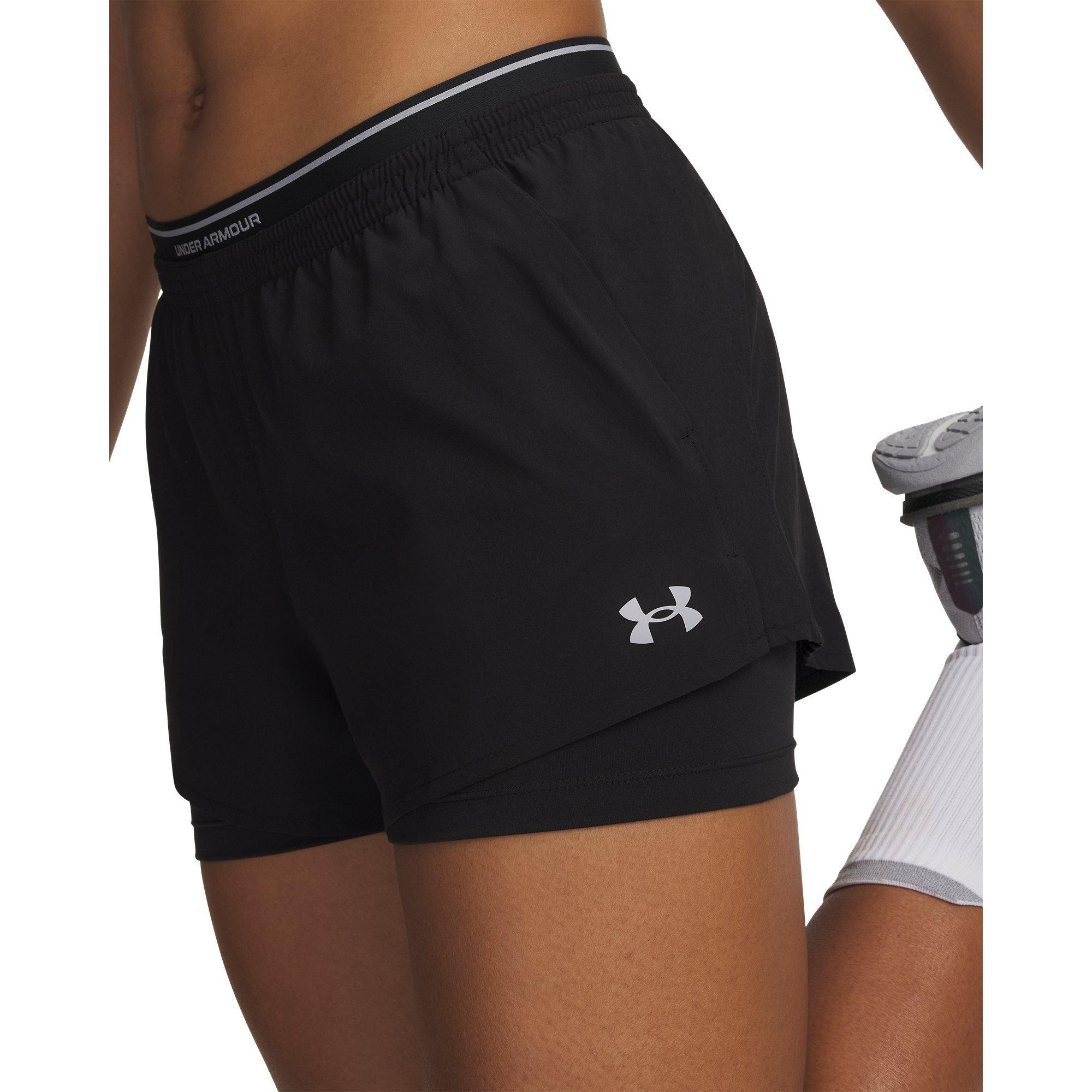 Black/Mod Gray - Under Armour - Women's Performance Gym Shorts - 3