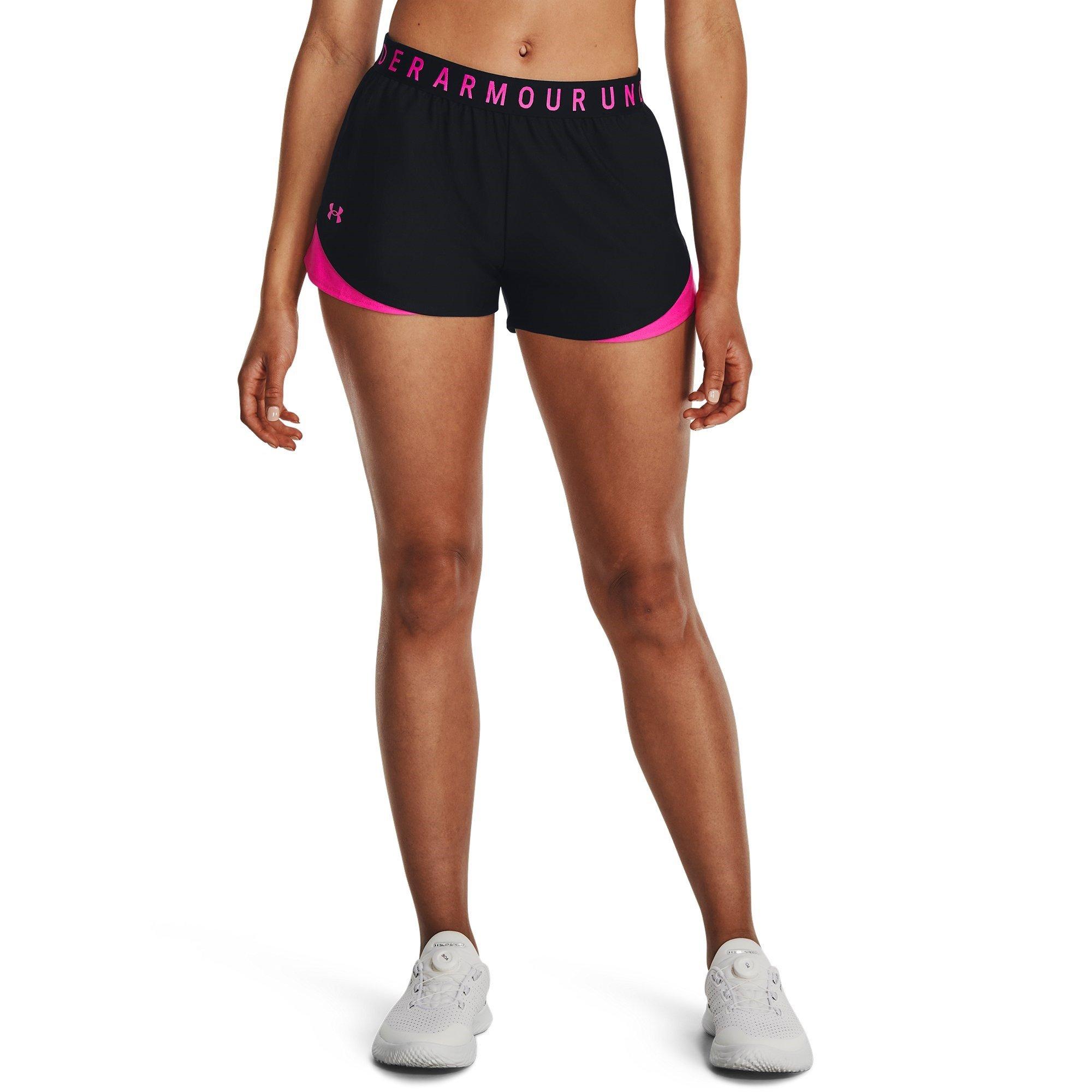 Blk/Rebel Pink - Under Armour - Play Up 3.0 Womens Shorts - 2