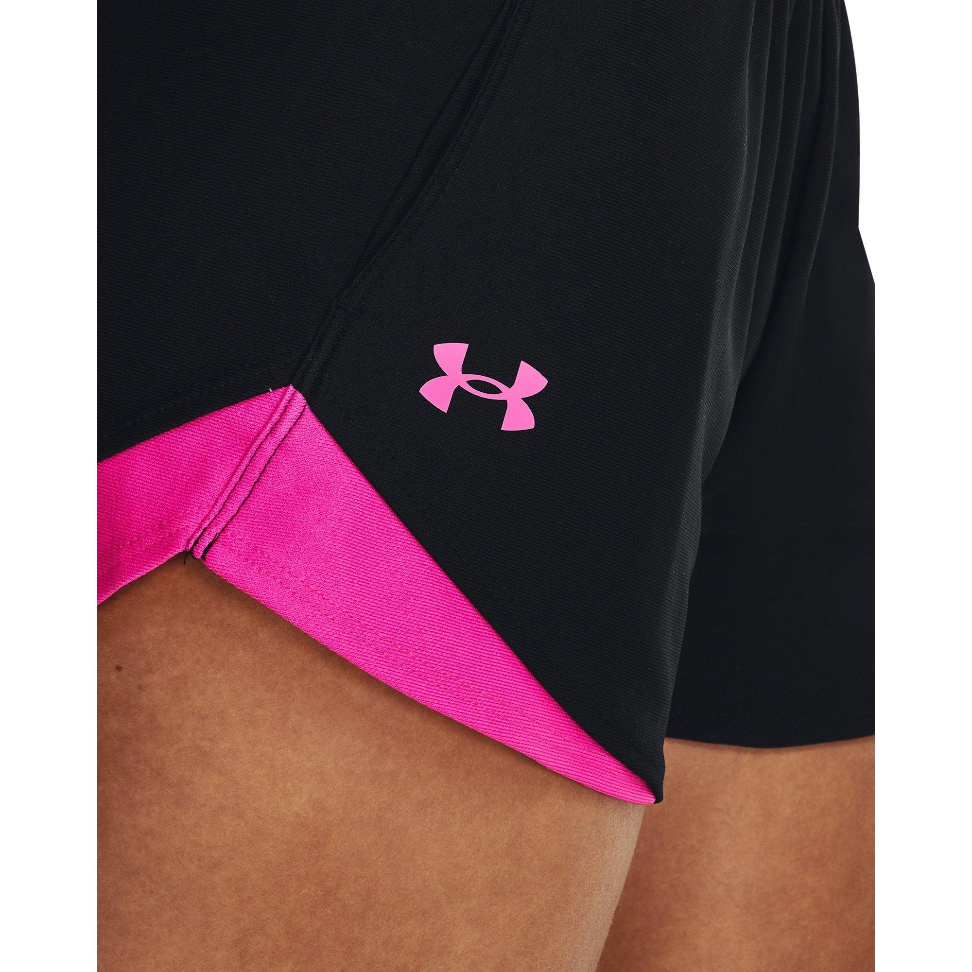 Blk/Rebel Pink - Under Armour - Play Up 3.0 Womens Shorts - 5