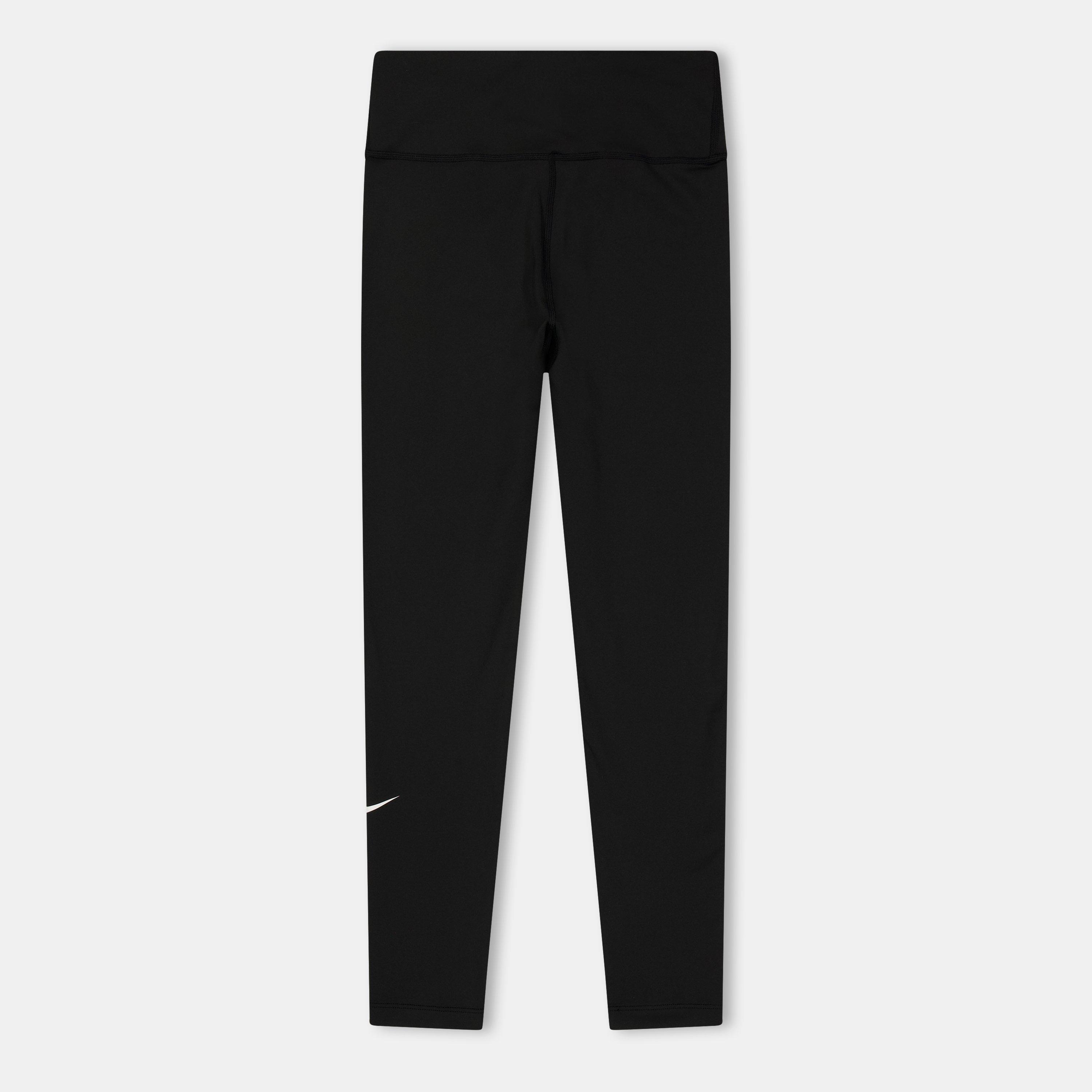 Crno/Bijelo - Nike - Dri-FIT One Big Kids' (Girls') Leggings - 2