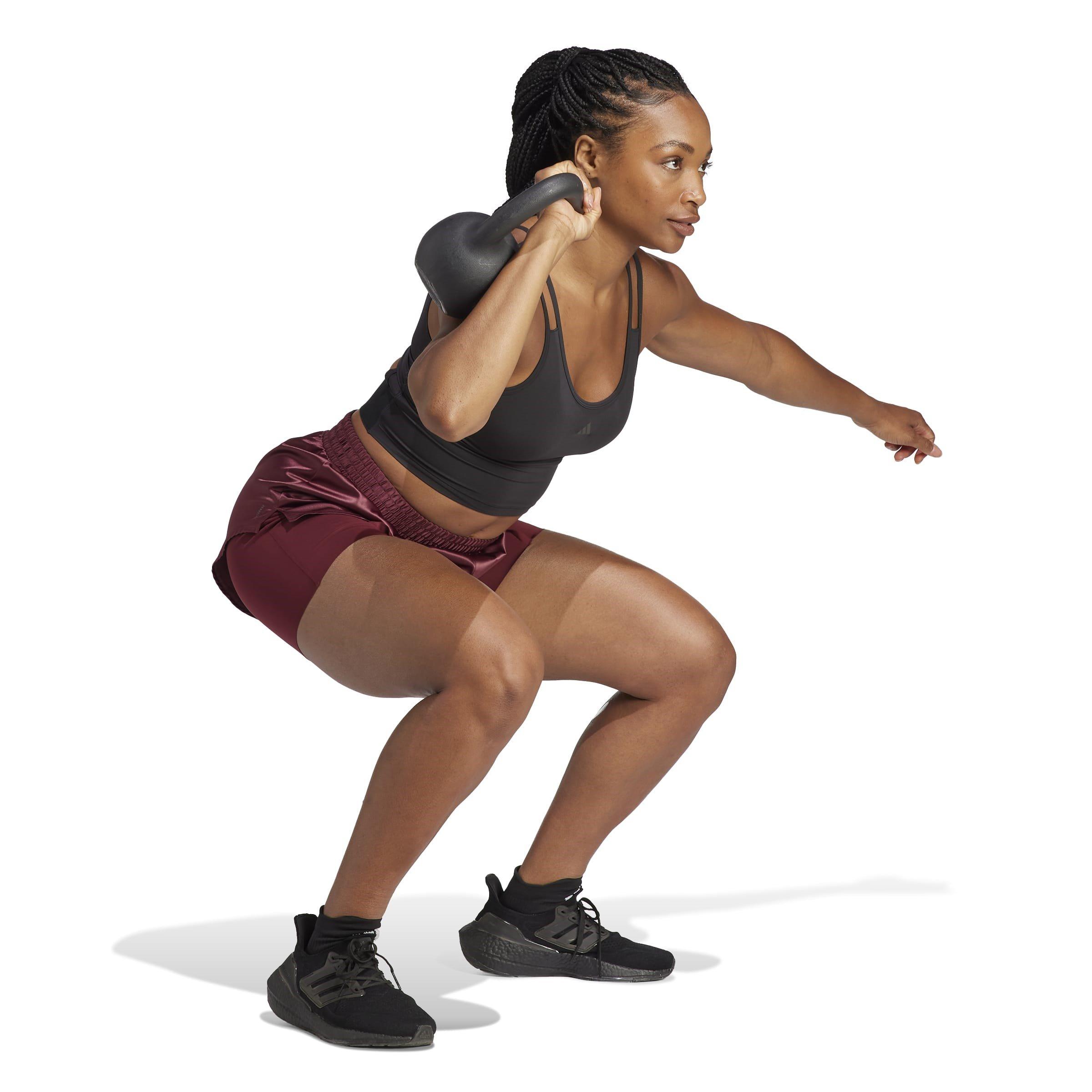 Red - adidas - Power AEROREADY 2-in-1 Shorts Womens - 4