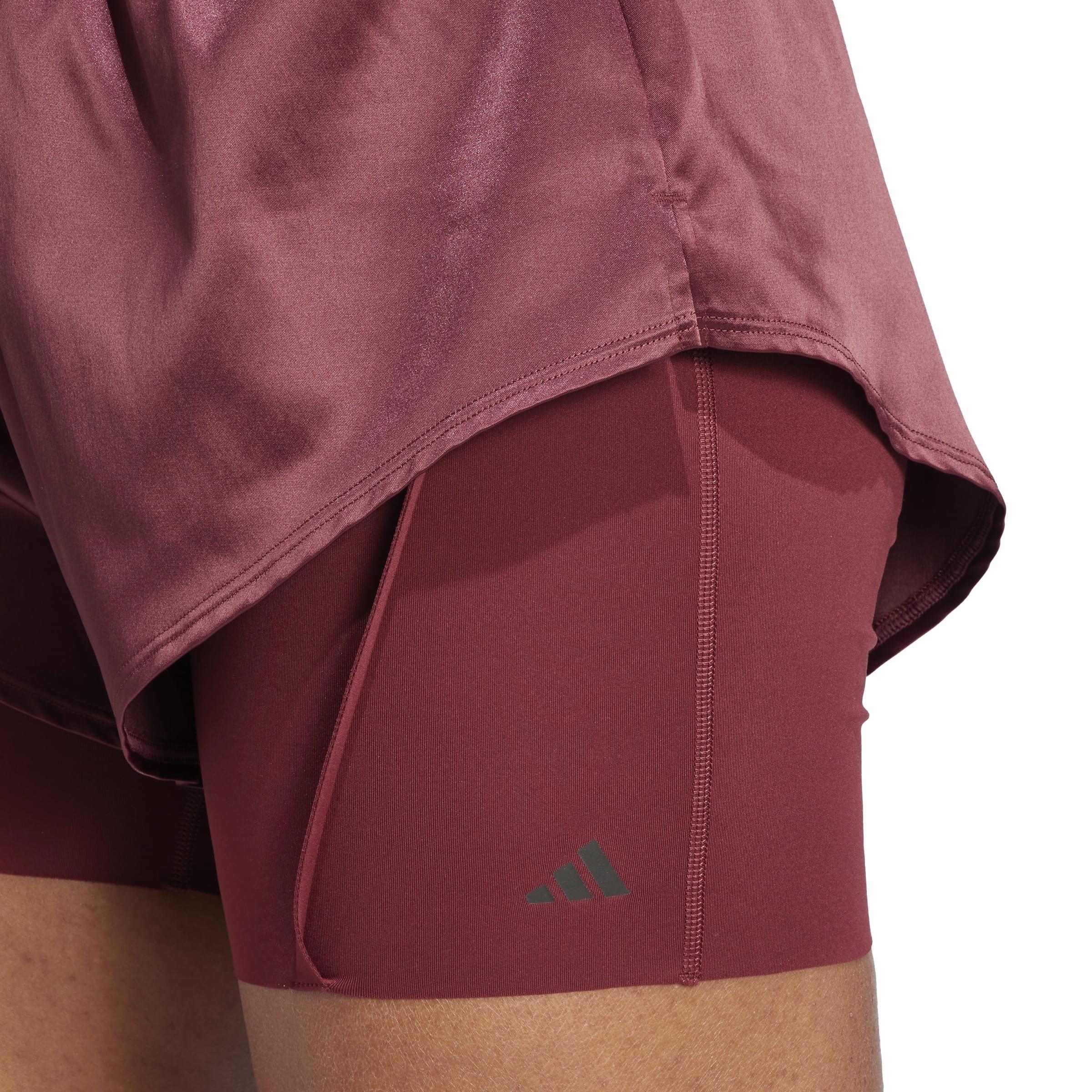 Red - adidas - Power AEROREADY 2-in-1 Shorts Womens - 7