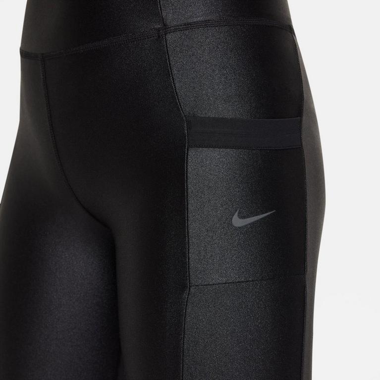 Noir/Blanc - Nike - Dri-FIT One Big Kids' (Girls') Leggings print with Pockets - 3