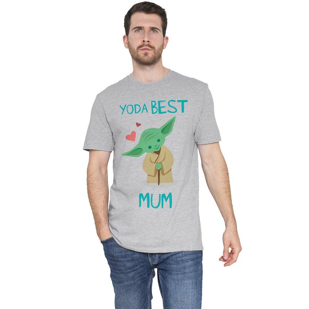 Star Wars Men's Mothers Day Yoda Best Mum T-Shirt Grey - S