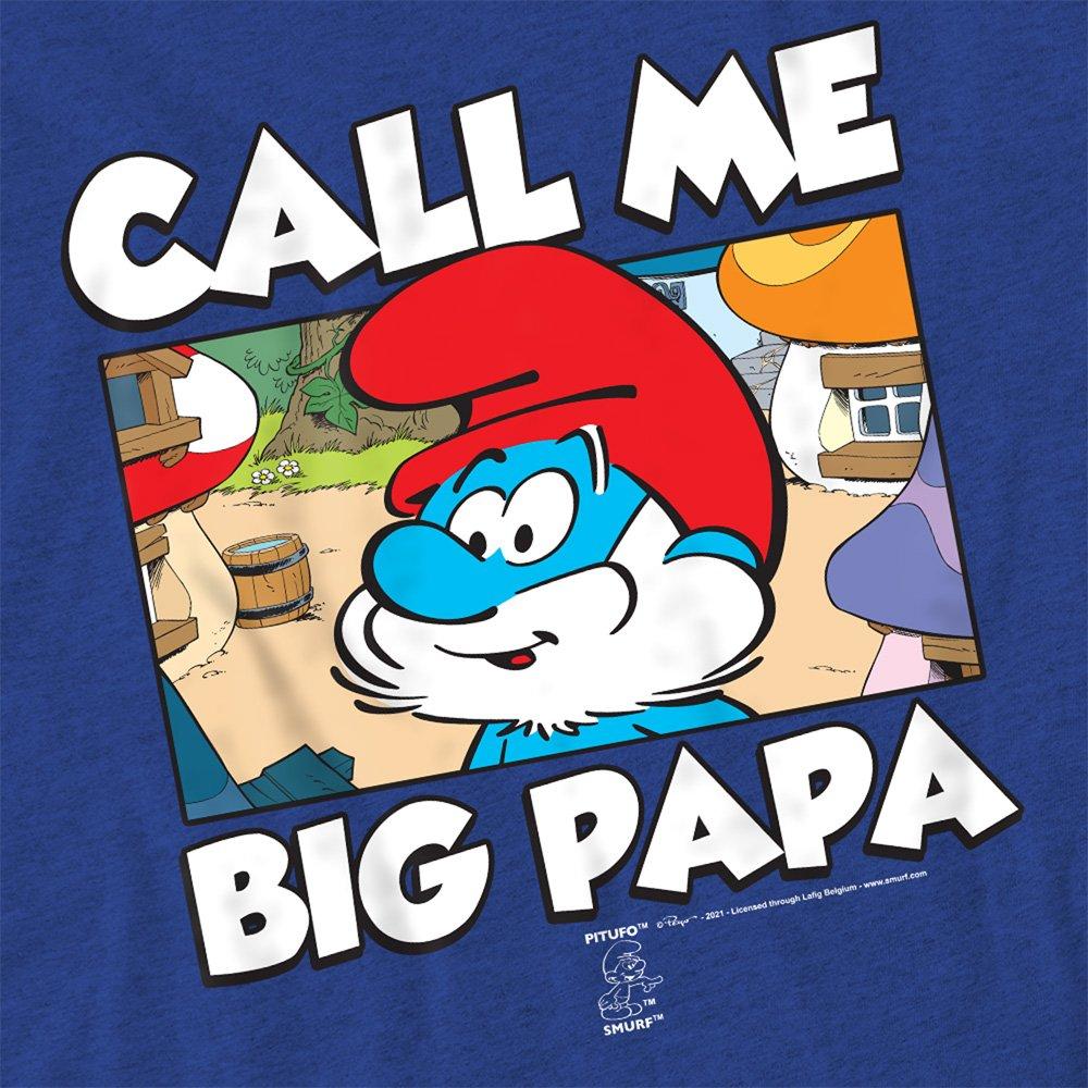 Blue - Other - Smurfs Call Me Big Papa T-Shirt Royal - 2