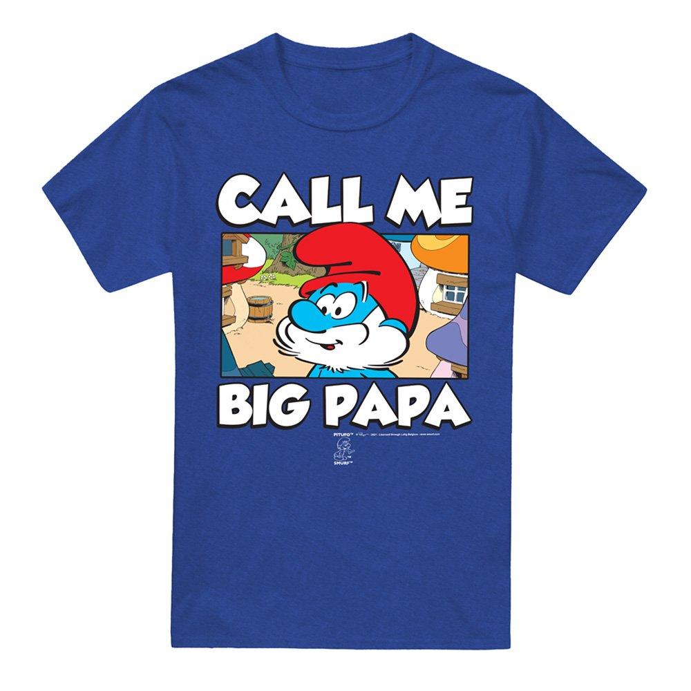 Blue - Other - Smurfs Call Me Big Papa T-Shirt Royal - 4