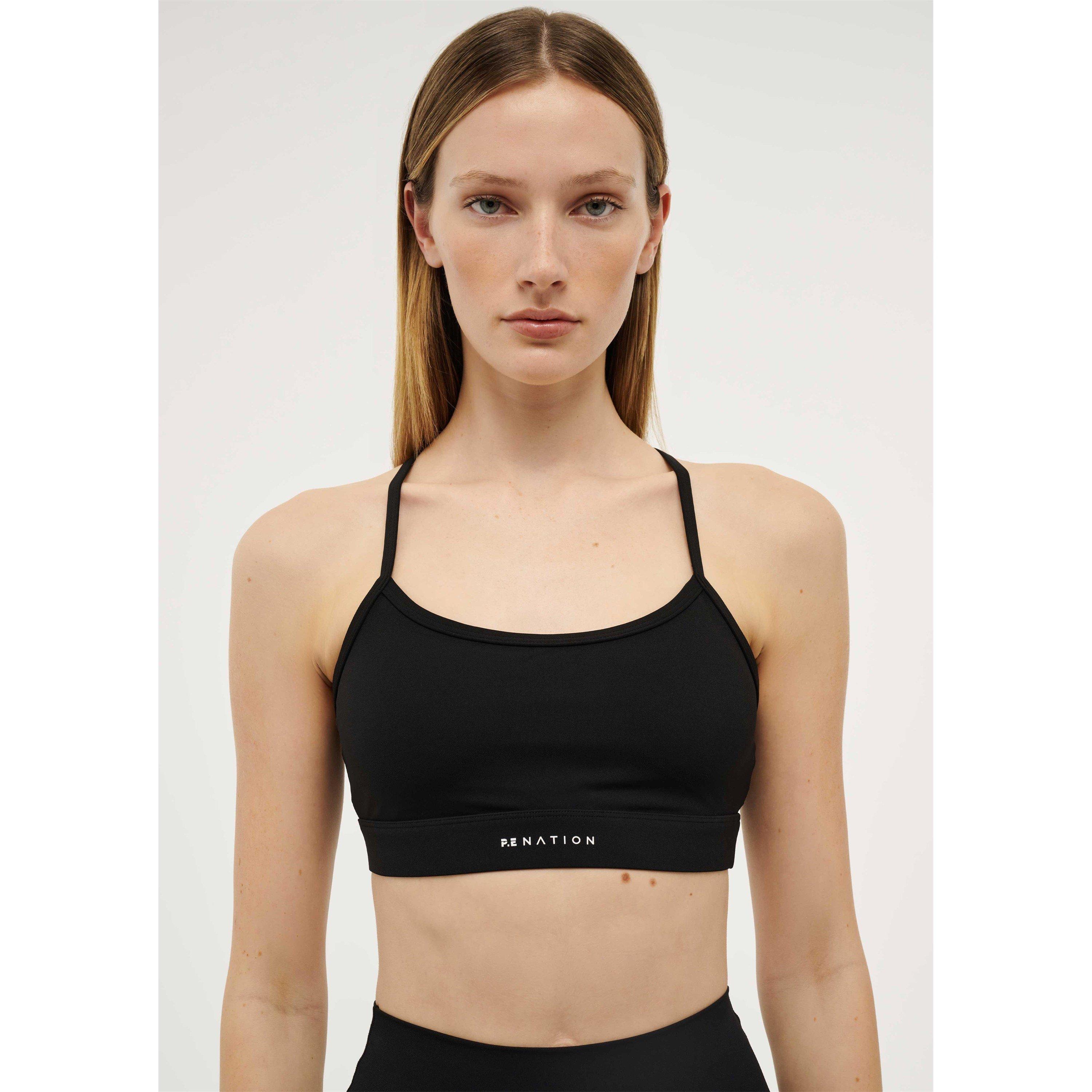 Black - PE Nation - Women's Signature Moisture Wicking Medium Impact Sports Bra - 1