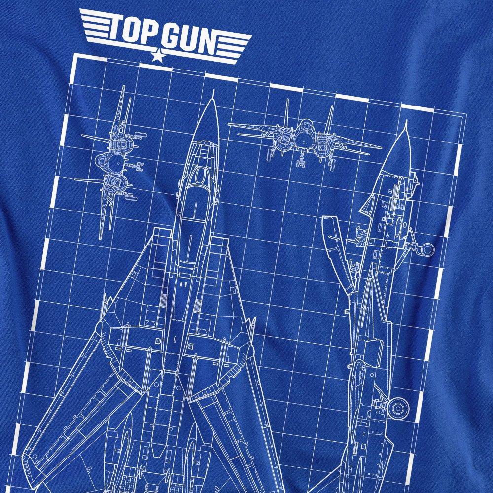 Blue - Top Gun - Top Gun Schematic Long Sleeve T-Shirt Royal - 2