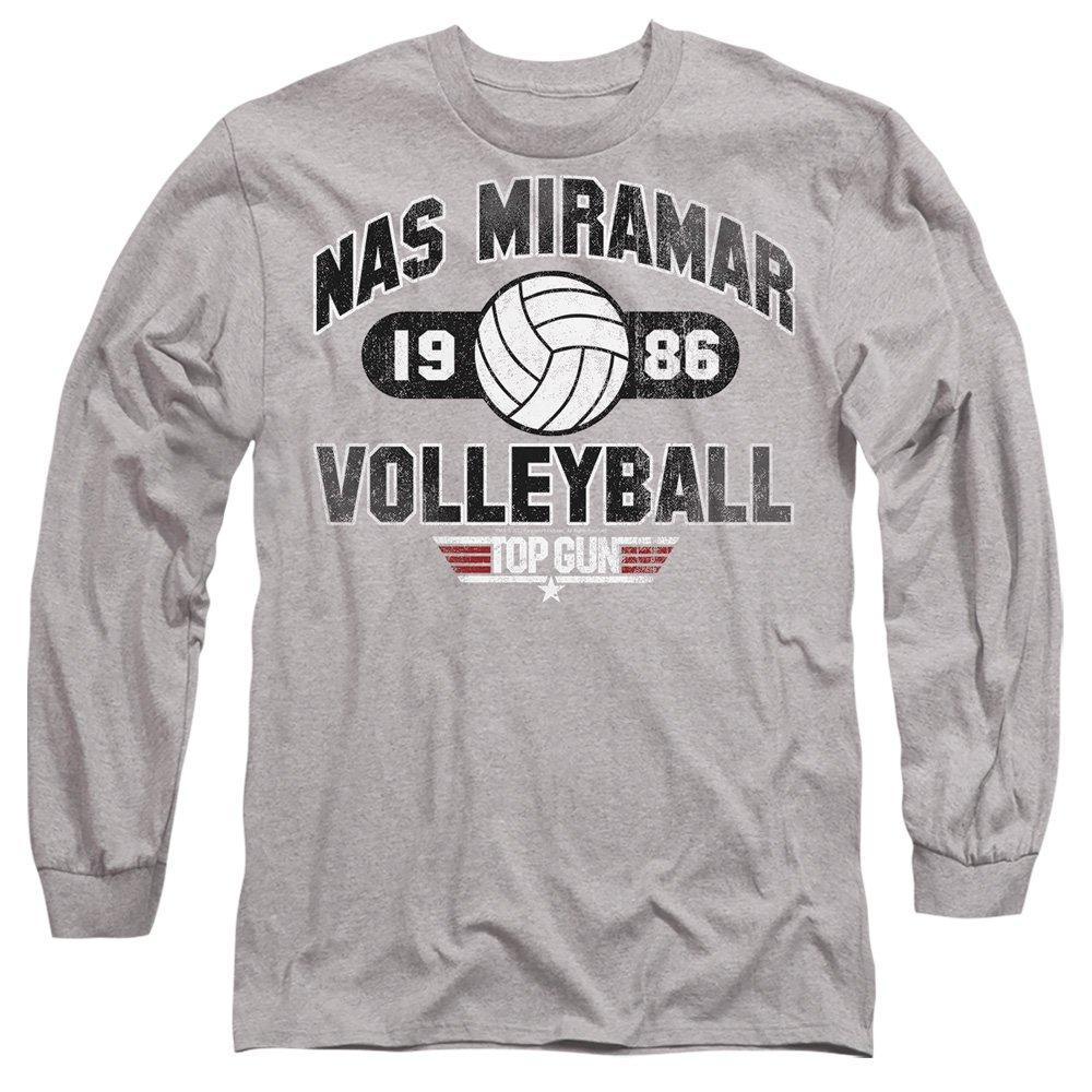 Top Gun Men's Nas Miramar Volleyball Long Sleeve T-Shirt - Grey - XL