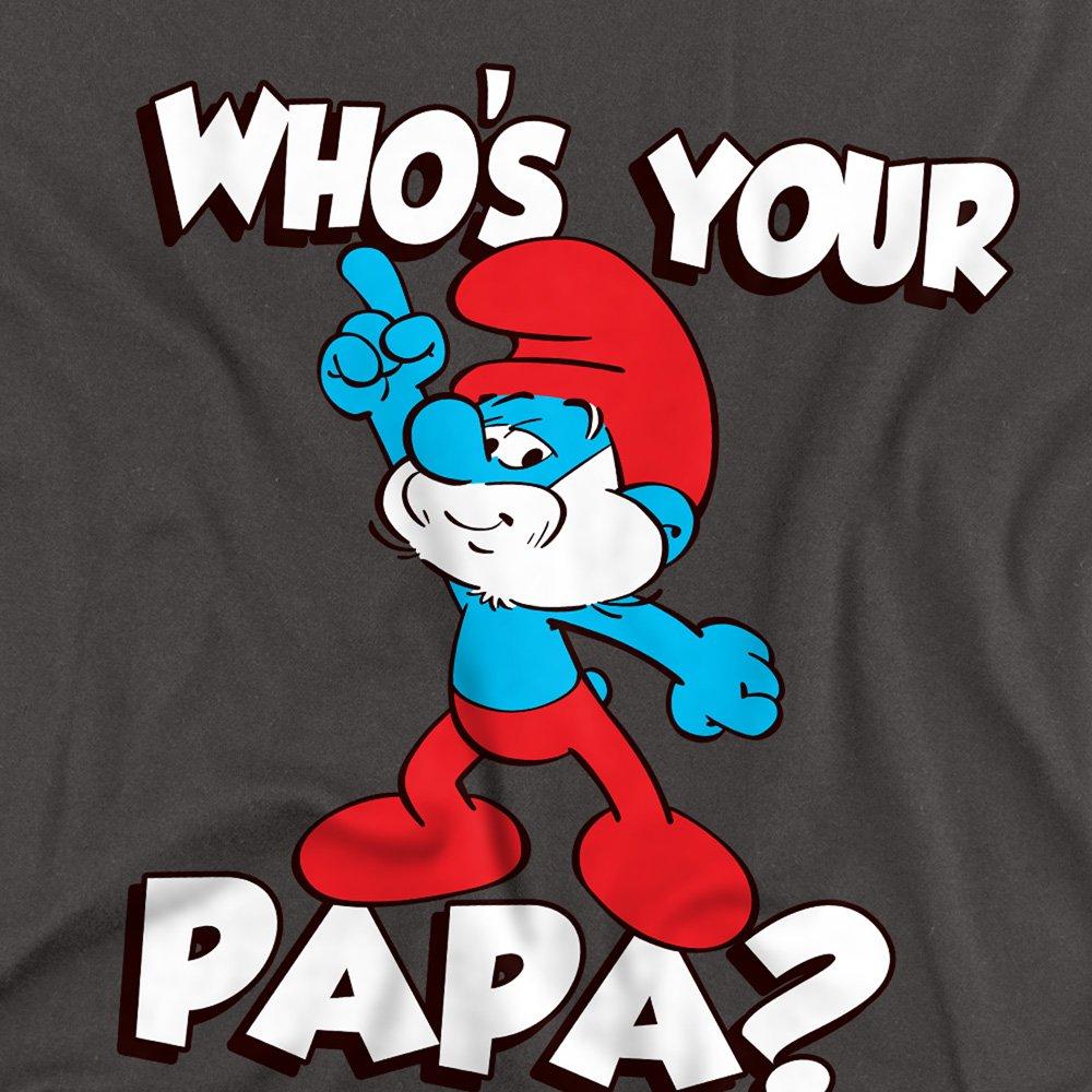 Grey - Other - Smurfs WhoS Your Papa? Long Sleeve T-Shirt Charc - 2