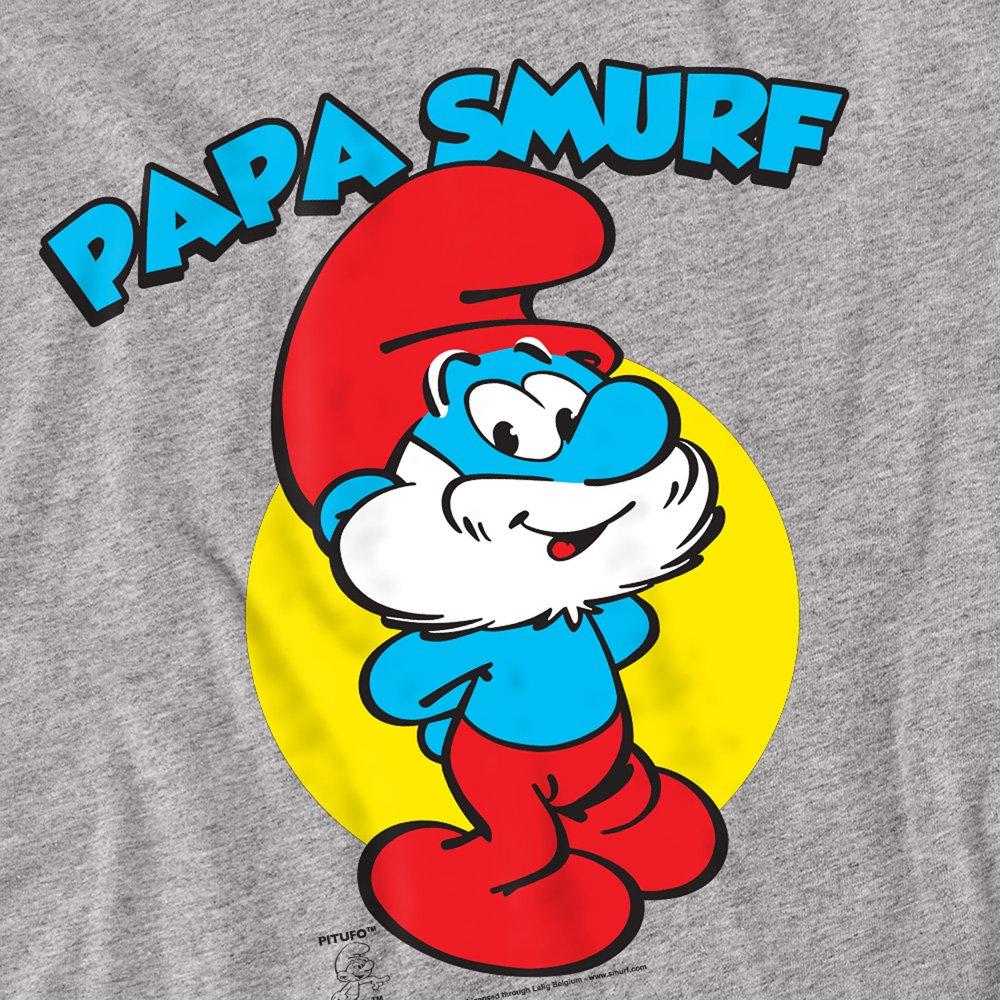 Grey - Other - Smurfs Papa Smurf Long Sleeve T-Shirt Athletic He - 2