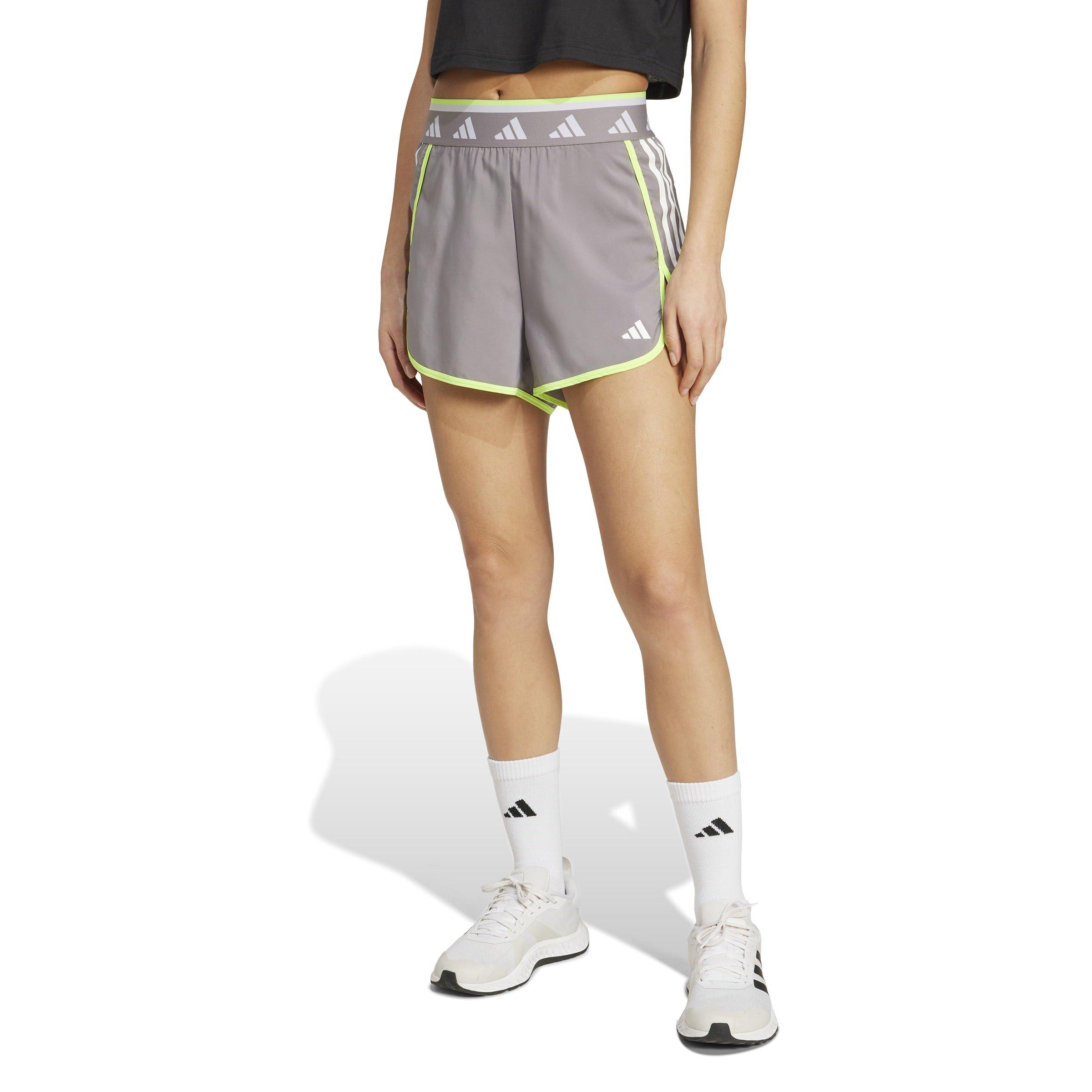 Taupe/Wht/Lemon - adidas - adidas Hyperglam Woven Color Pop Womens Performance Shorts - 2