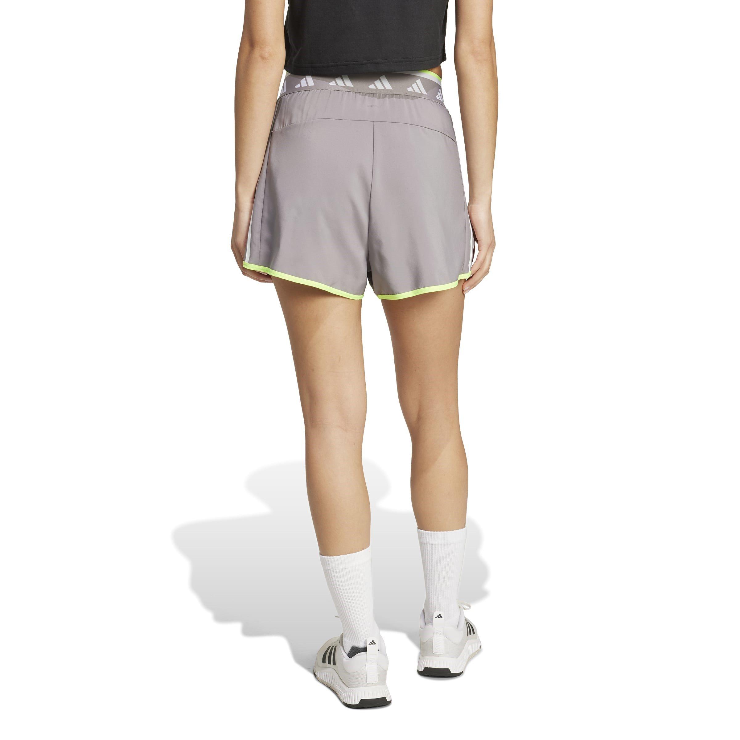 Taupe/Wht/Lemon - adidas - adidas Hyperglam Woven Color Pop Womens Performance Shorts - 3