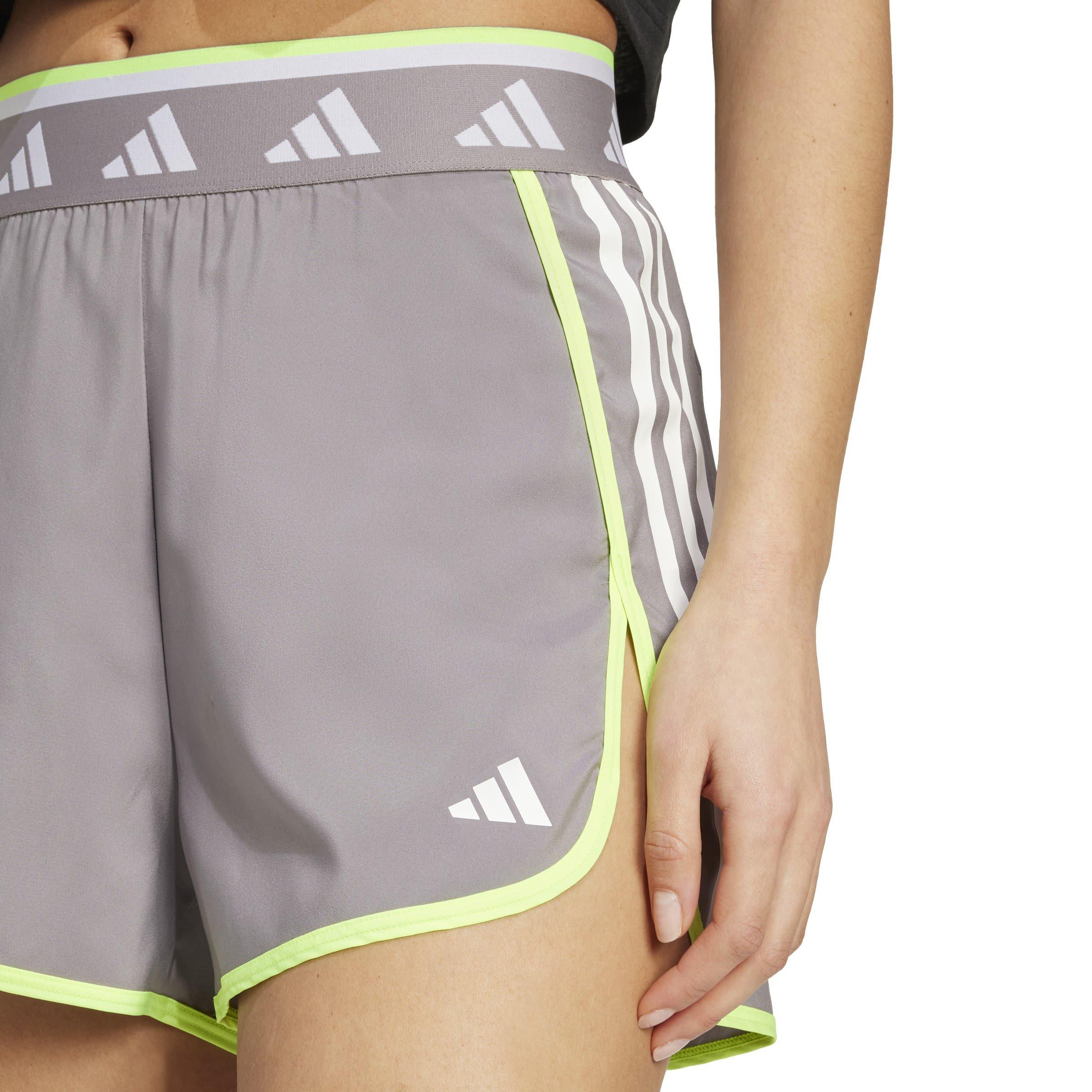 Taupe/Wht/Lemon - adidas - adidas Hyperglam Woven Color Pop Womens Performance Shorts - 5