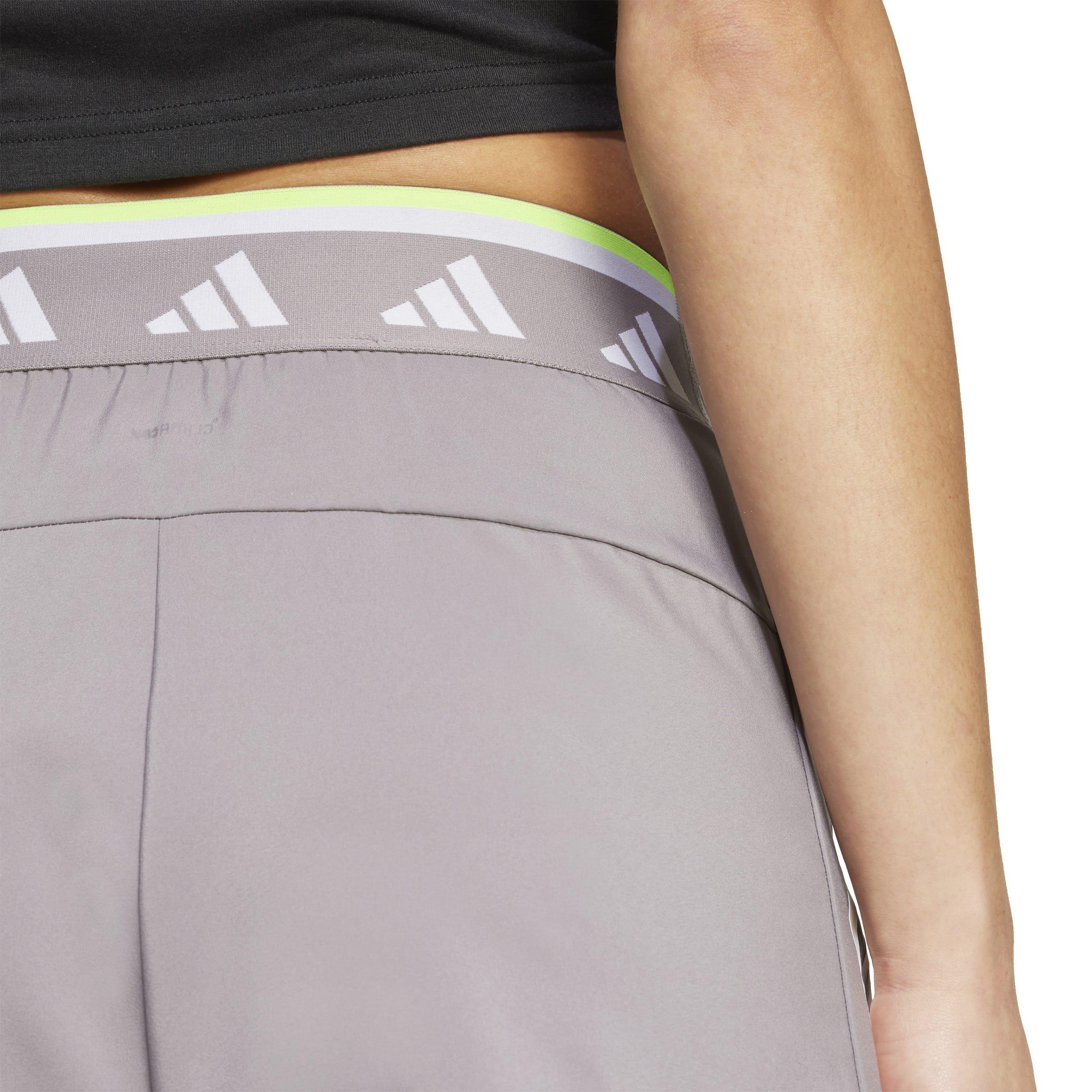 Taupe/Wht/Lemon - adidas - adidas Hyperglam Woven Color Pop Womens Performance Shorts - 6