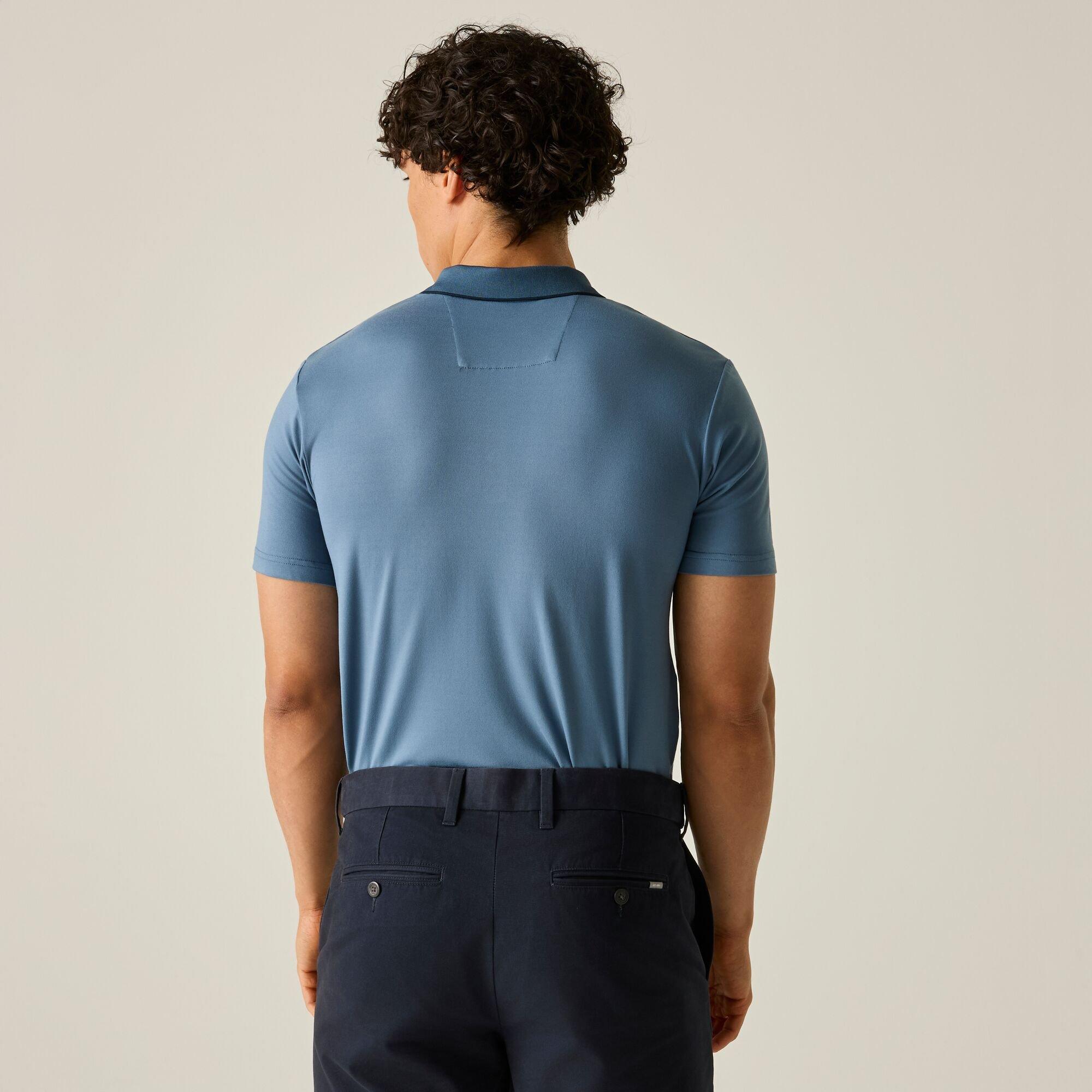 China Blue - Regatta - Mens Maverik stretch UPF 50+ Polo Shirt - 4