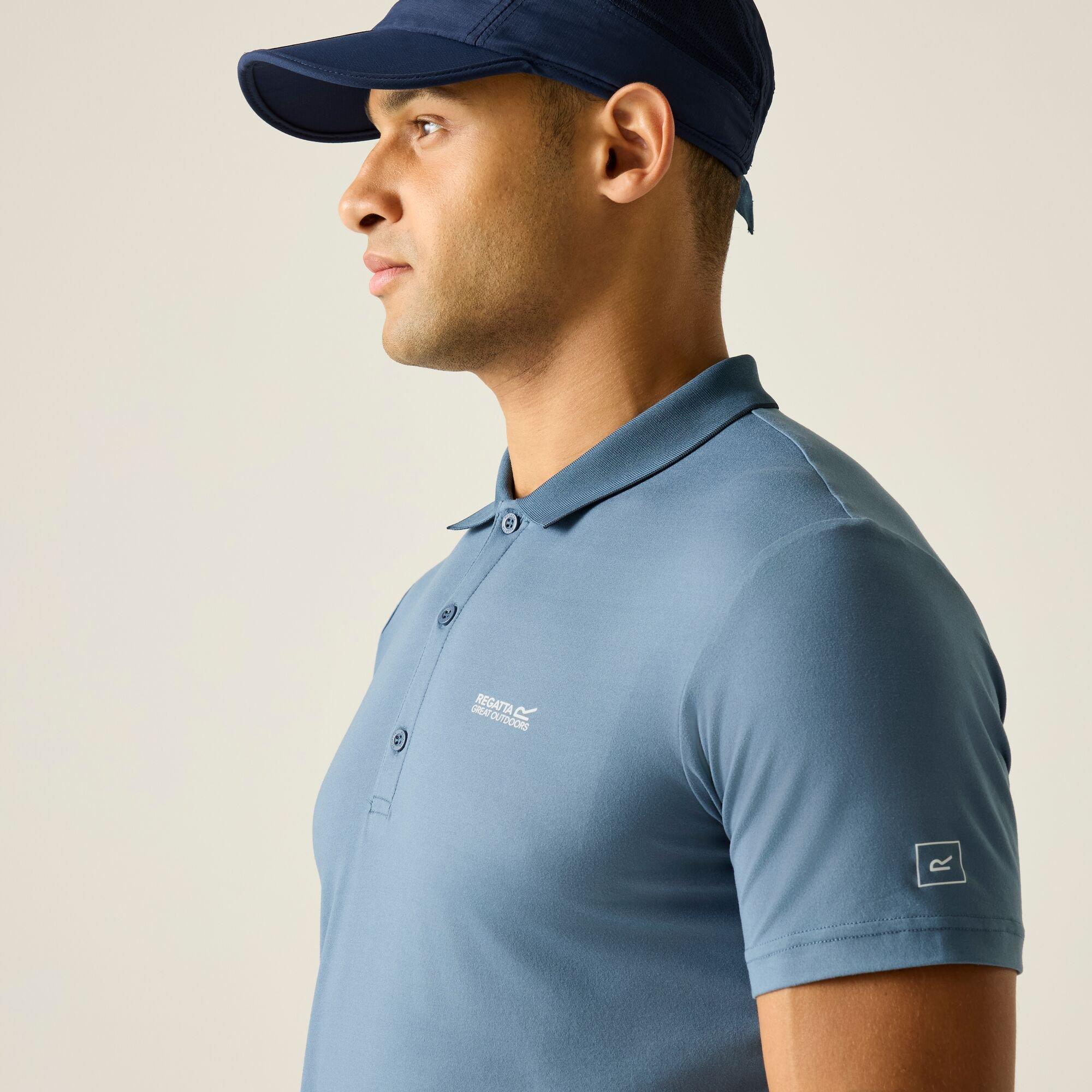 China Blue - Regatta - Mens Maverik stretch UPF 50+ Polo Shirt - 7