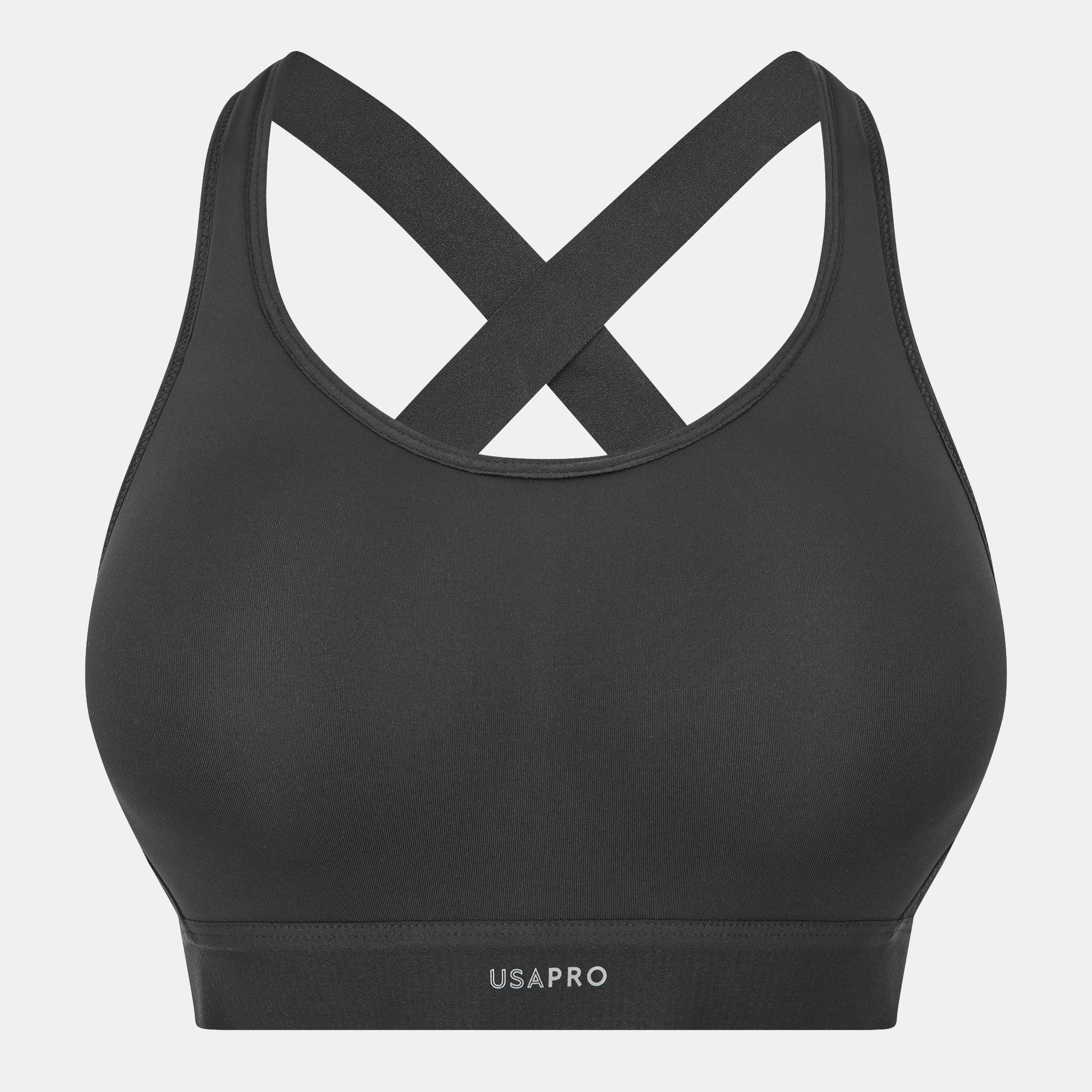 Black - USA Pro - High Support Sports Bra - 1