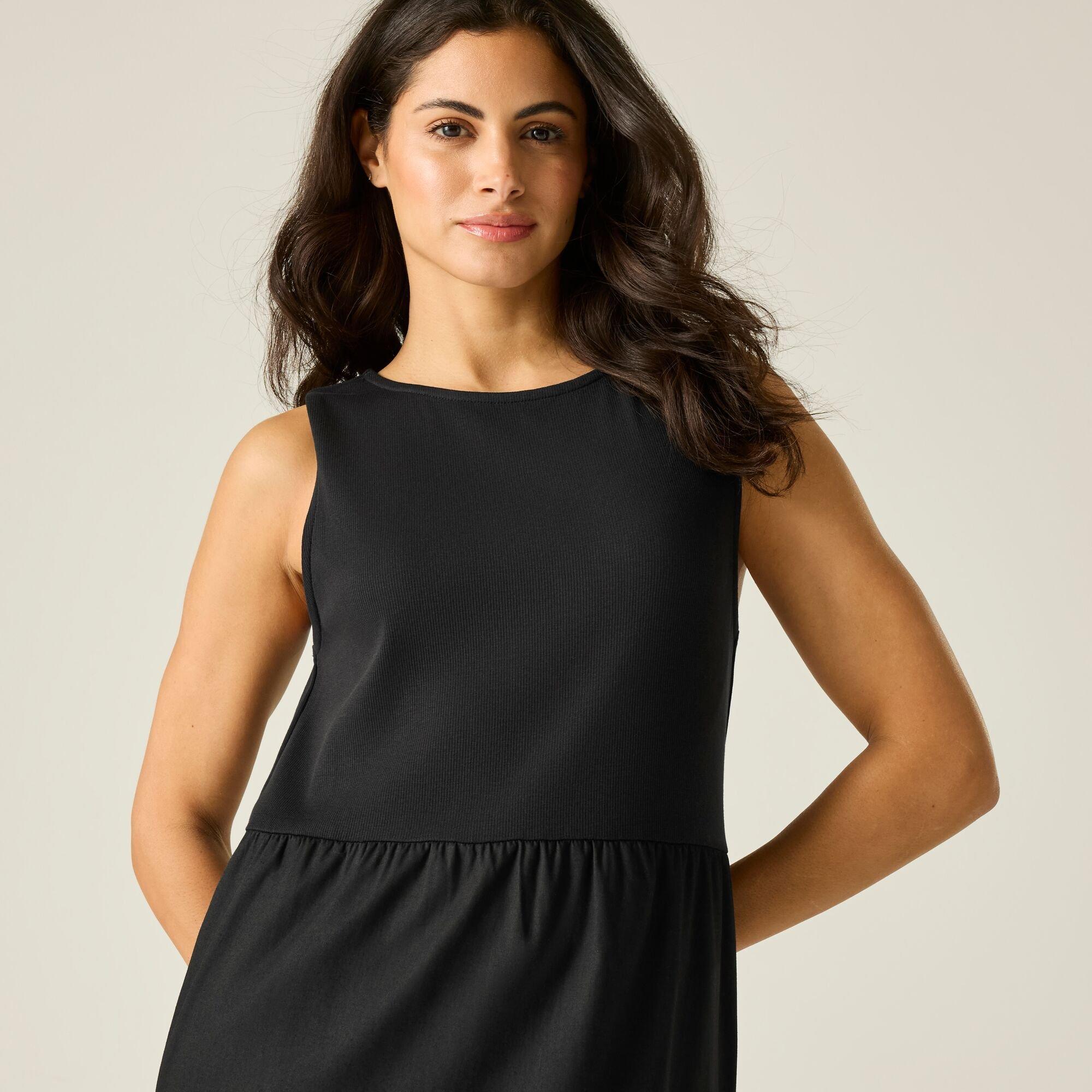 Black - Regatta - Womens Tarise Tiered Midi Stretch Dress - 4