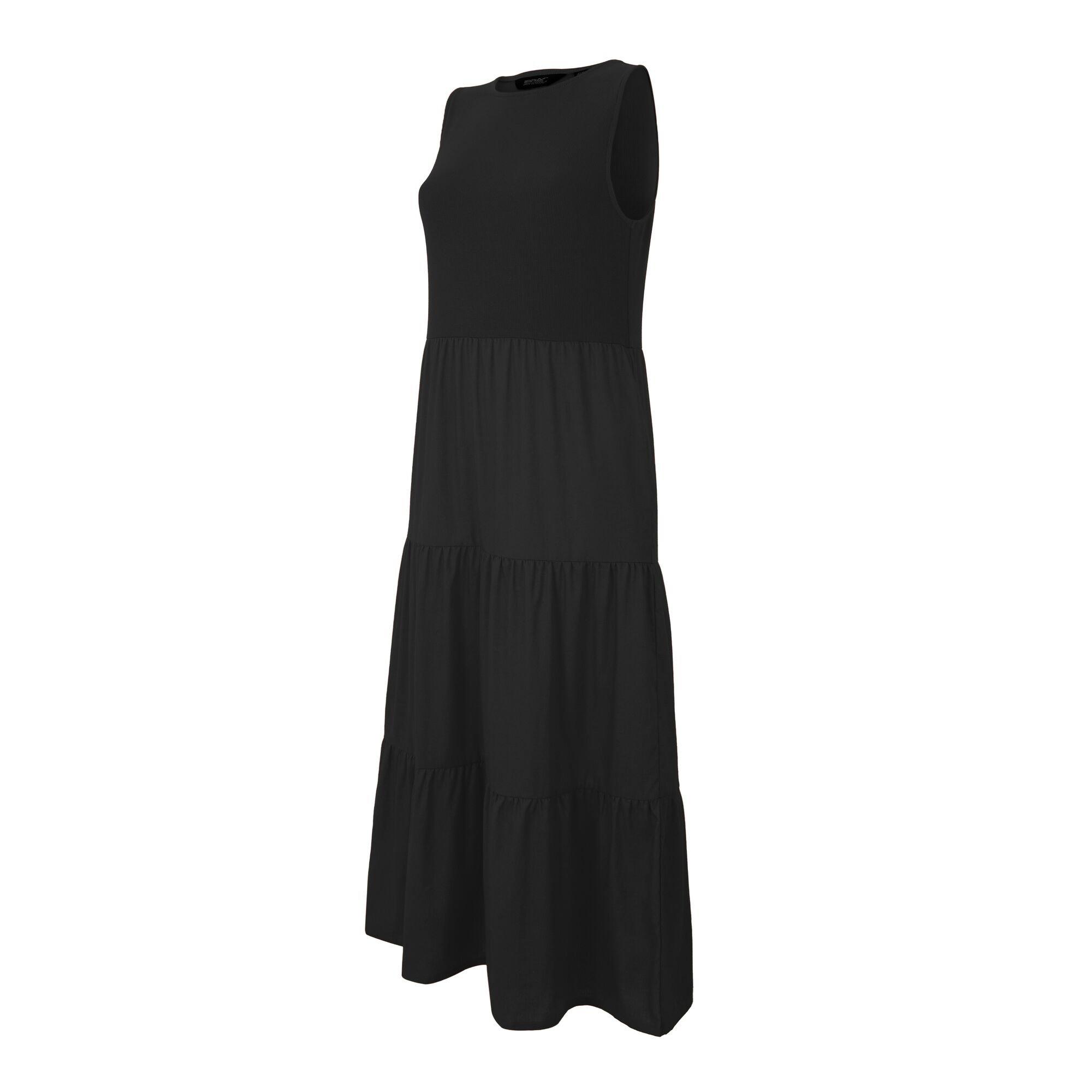 Black - Regatta - Womens Tarise Tiered Midi Stretch Dress - 8