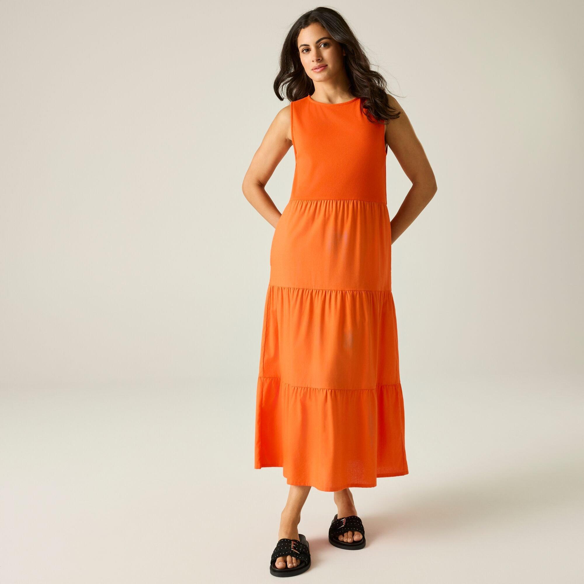 Tangerinetng - Regatta - Womens Tarise Tiered Midi Stretch Dress - 3