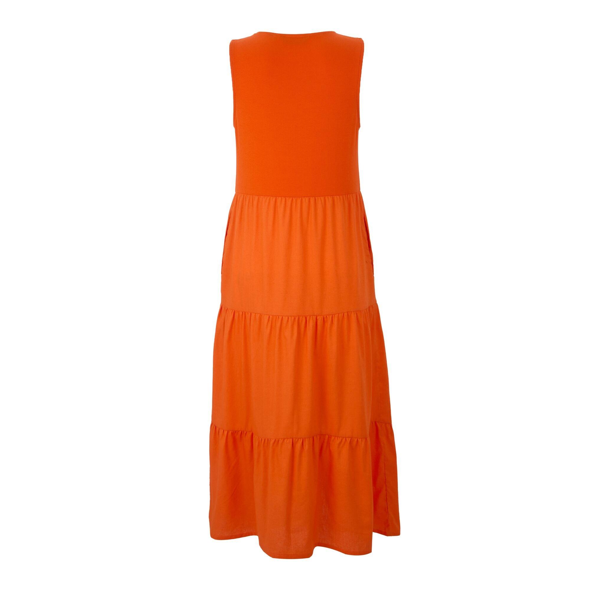 Tangerinetng - Regatta - Womens Tarise Tiered Midi Stretch Dress - 6