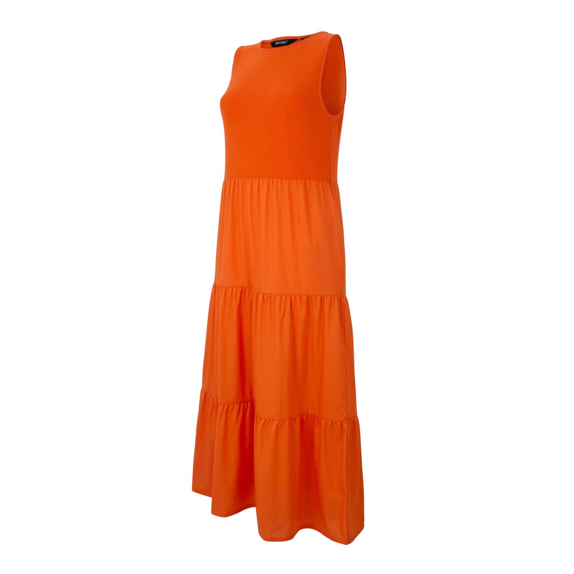 Tangerinetng - Regatta - Womens Tarise Tiered Midi Stretch Dress - 7