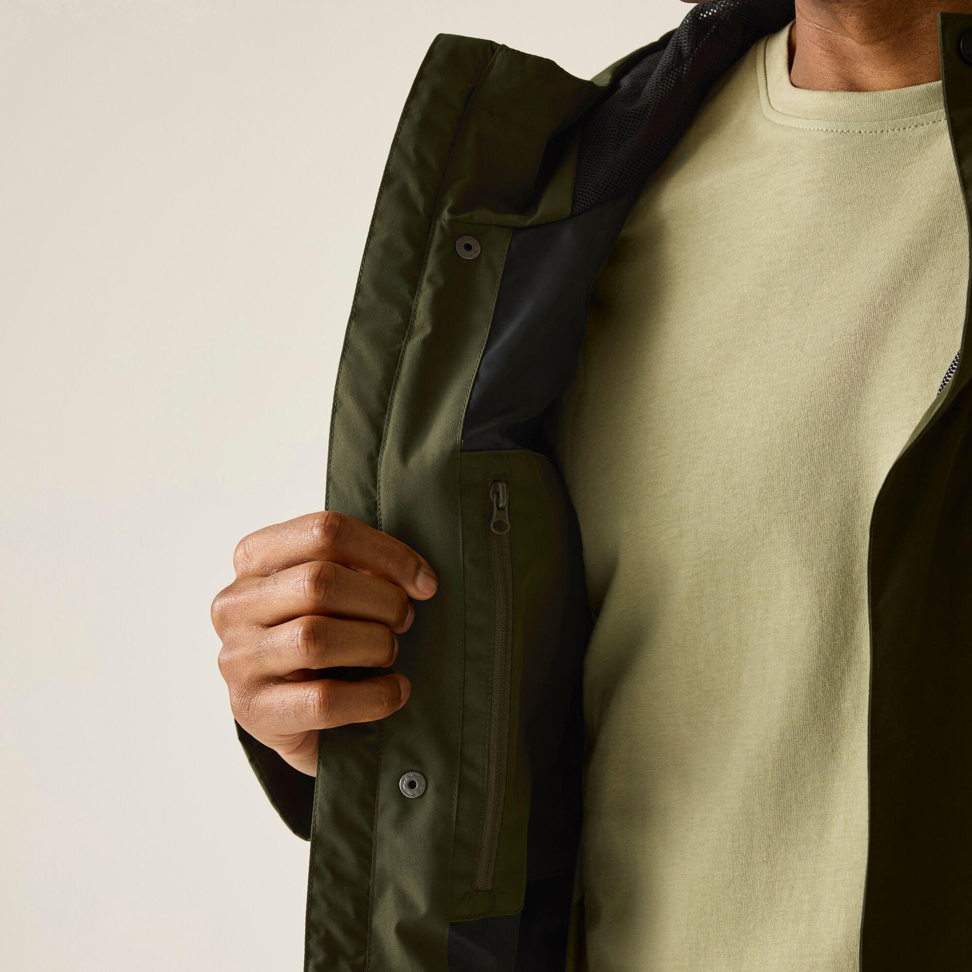Dark Khaki - Regatta - Mens Daledon Waterproof Isotex Jacket - 5