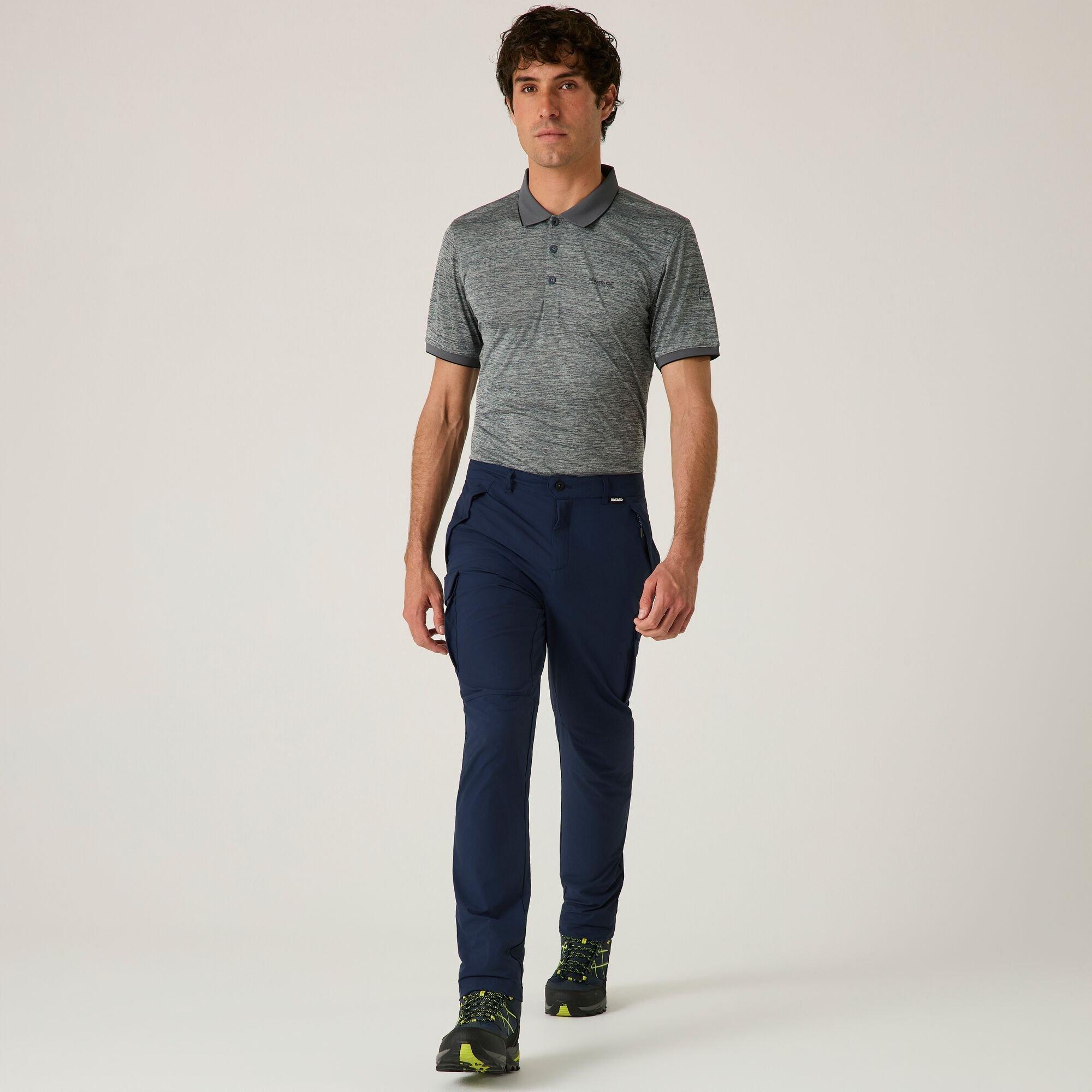 Navy - Regatta - Mens Anti-Insect Lightweight Isoflex Trousers - 5