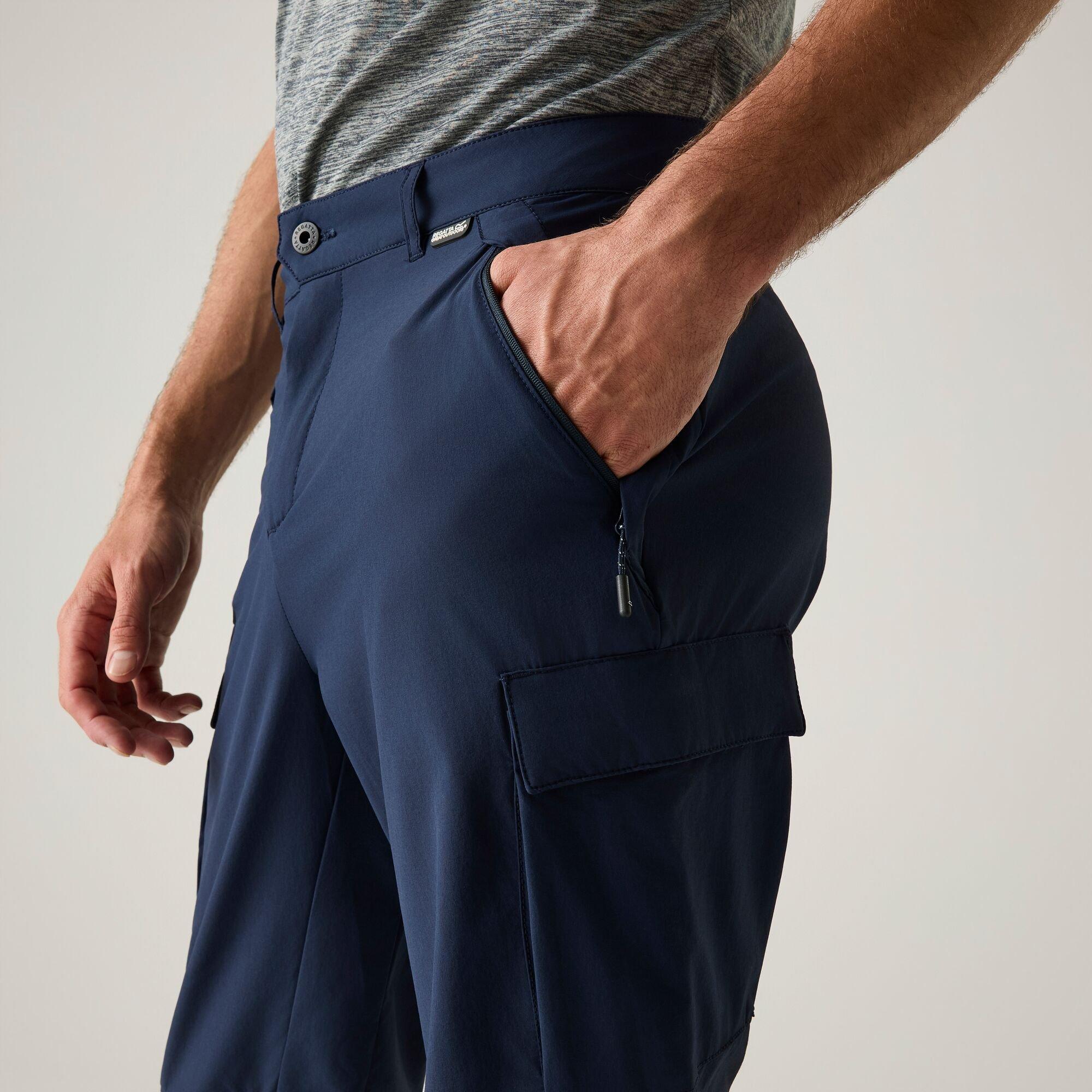 Navy - Regatta - Mens Anti-Insect Lightweight Isoflex Trousers - 6