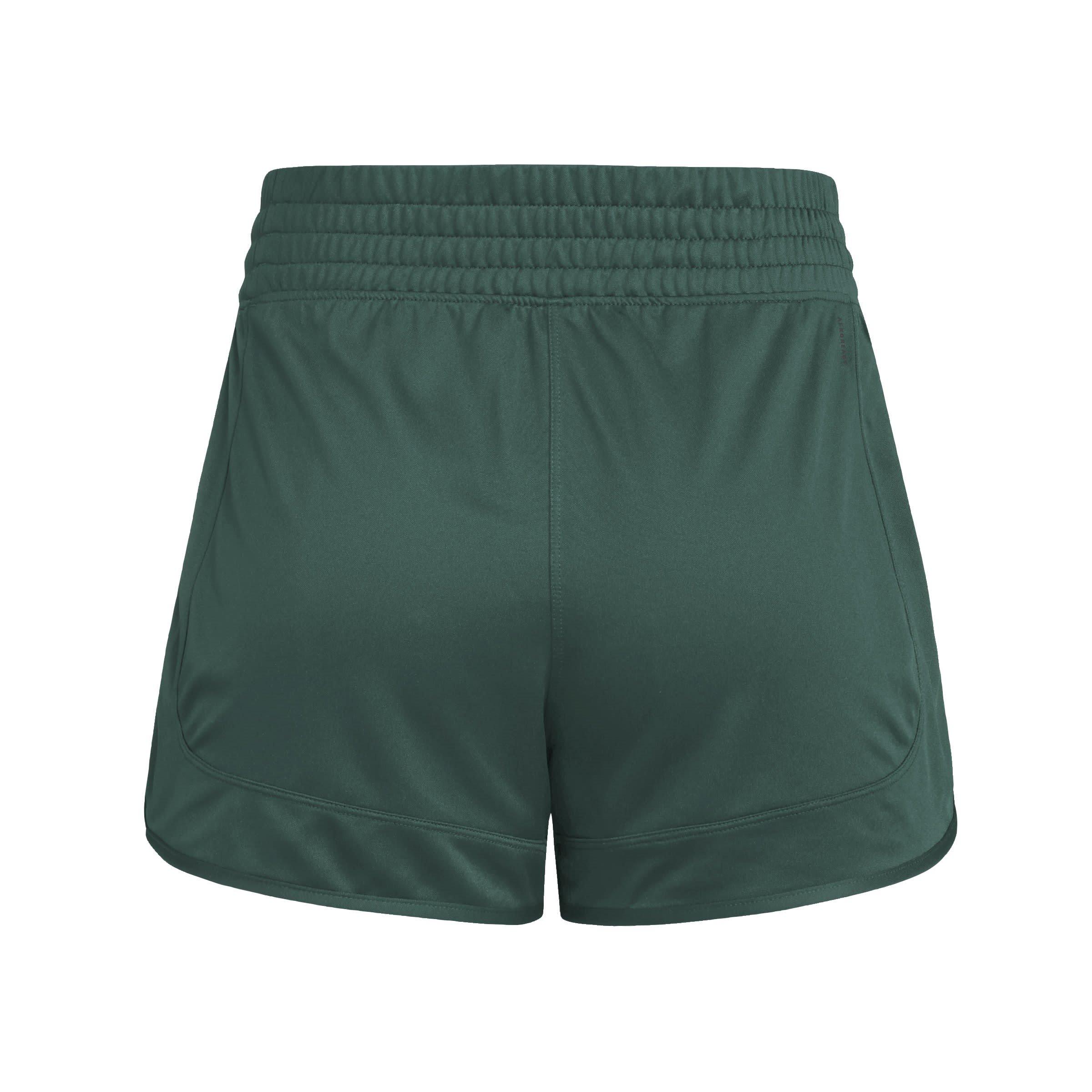 Coll Green/Wht - adidas - Pacer Essentials Knit High-Rise Shorts Womens - 2