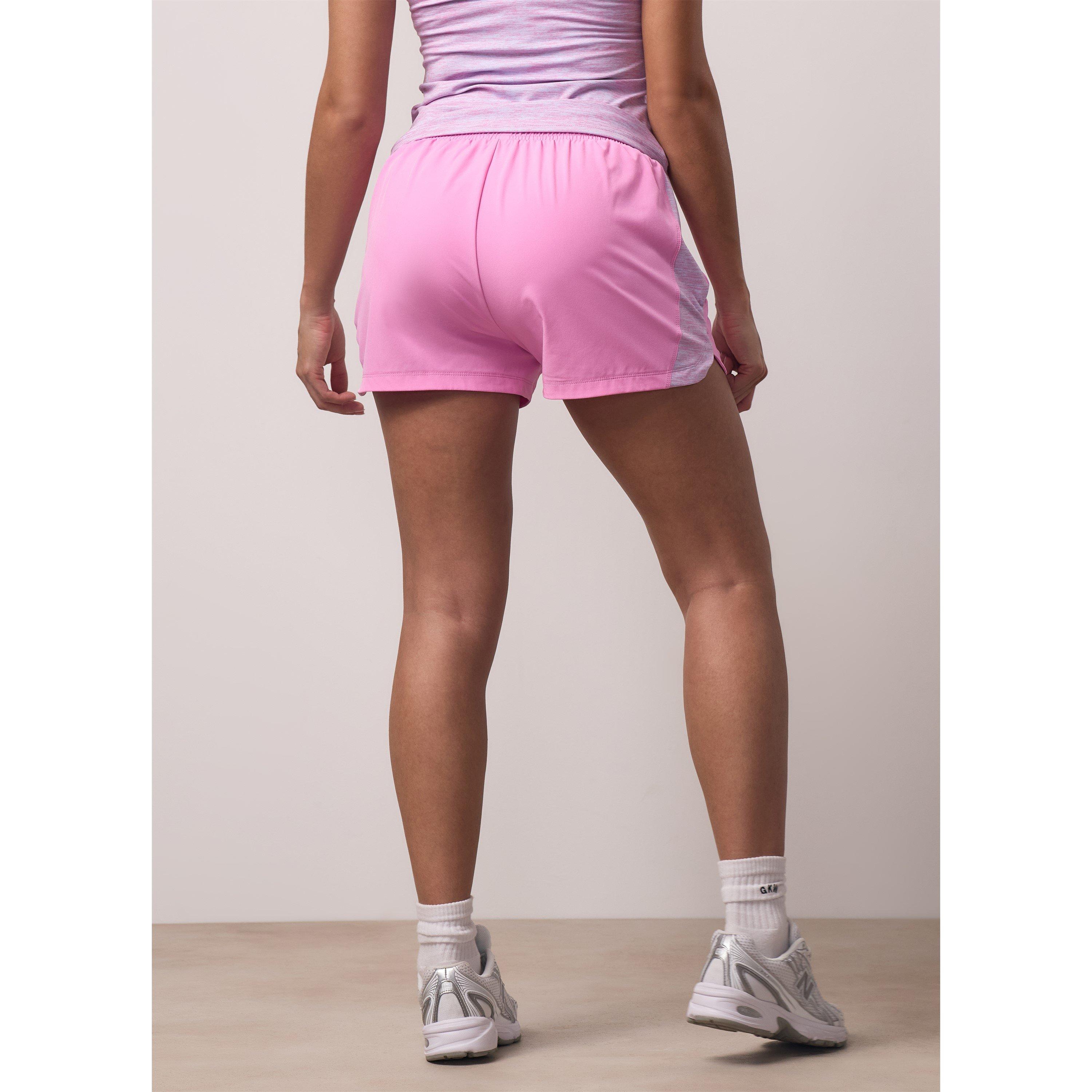 Pink Grindle - Gym King - Womens Woven Bubblegum Pink Performance Gym Shorts - 2