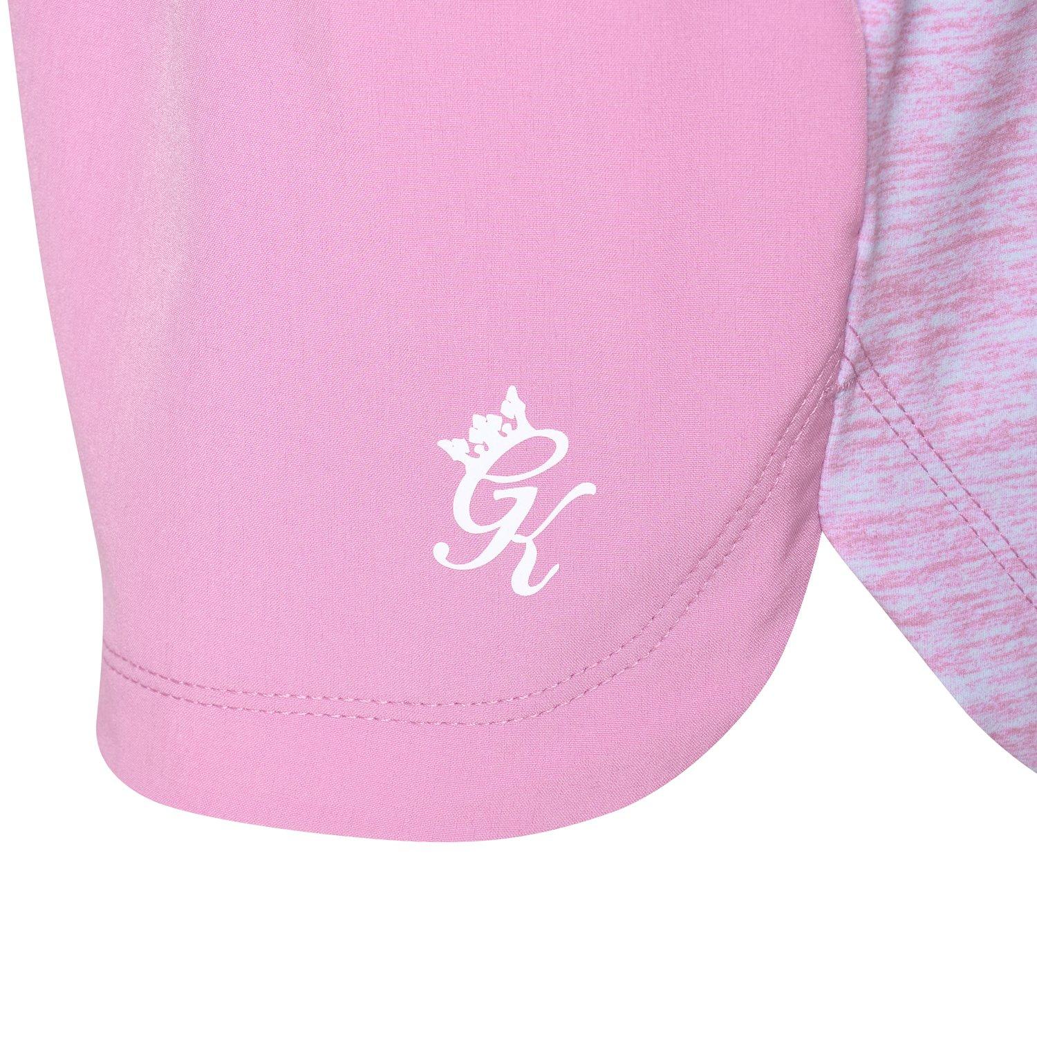 Pink Grindle - Gym King - Womens Woven Bubblegum Pink Performance Gym Shorts - 5