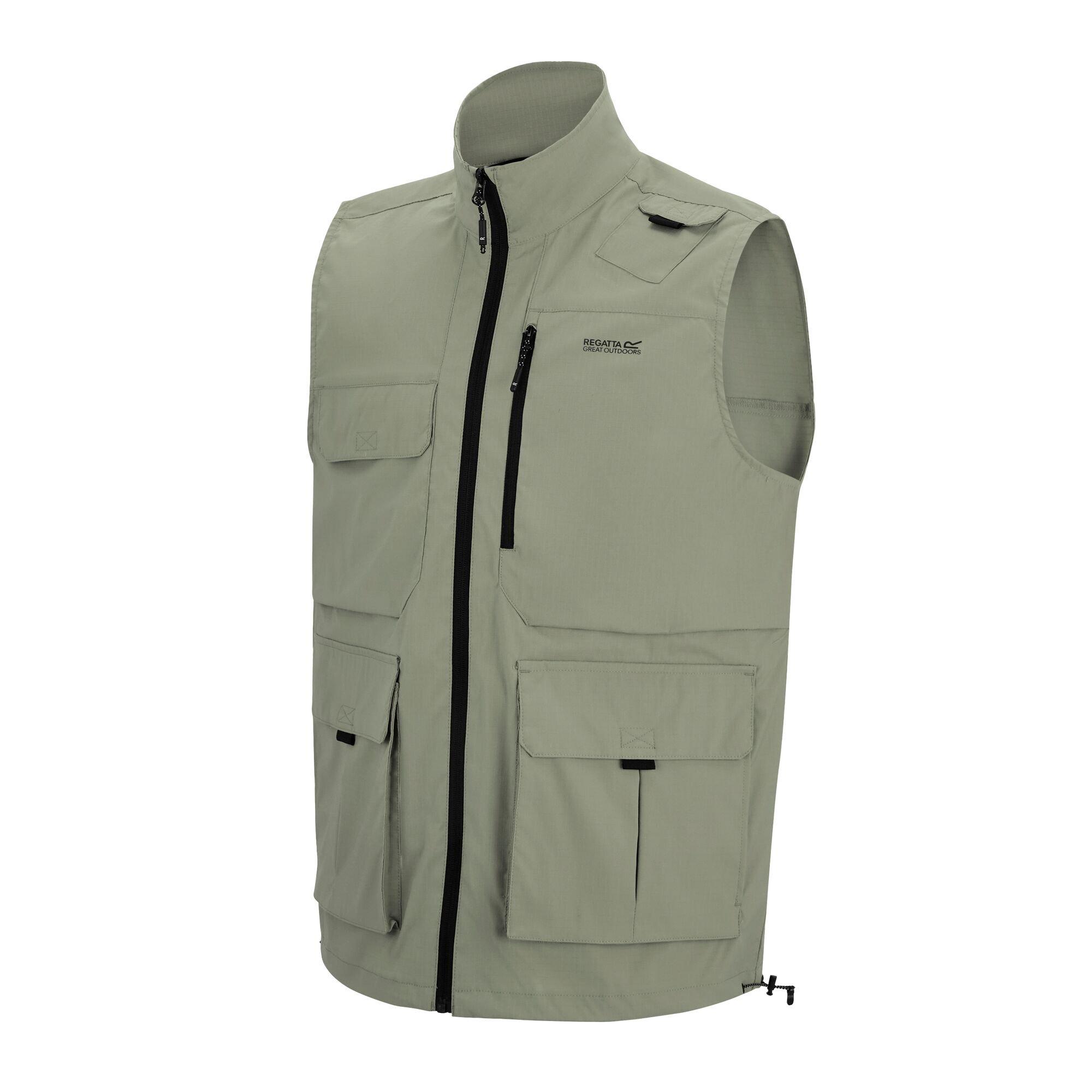 Dark Khaki - Regatta - Mens Anti-Insect Travel Light Gilet - 3