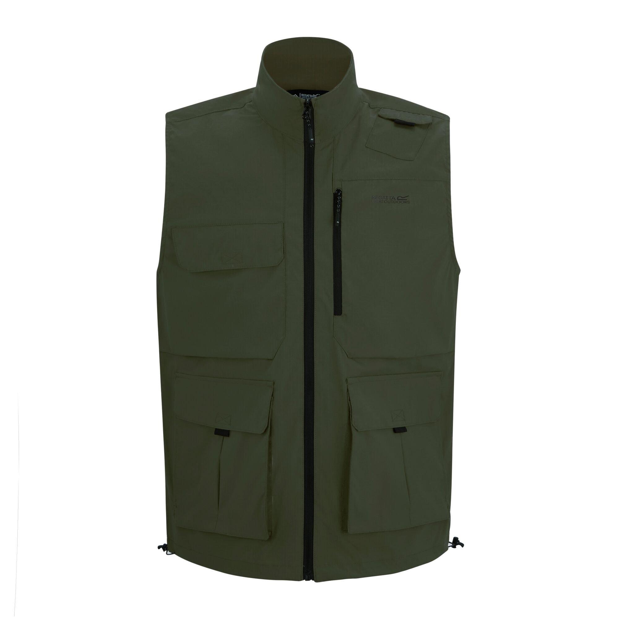 Dark Khaki - Regatta - Mens Anti-Insect Travel Light Gilet - 5