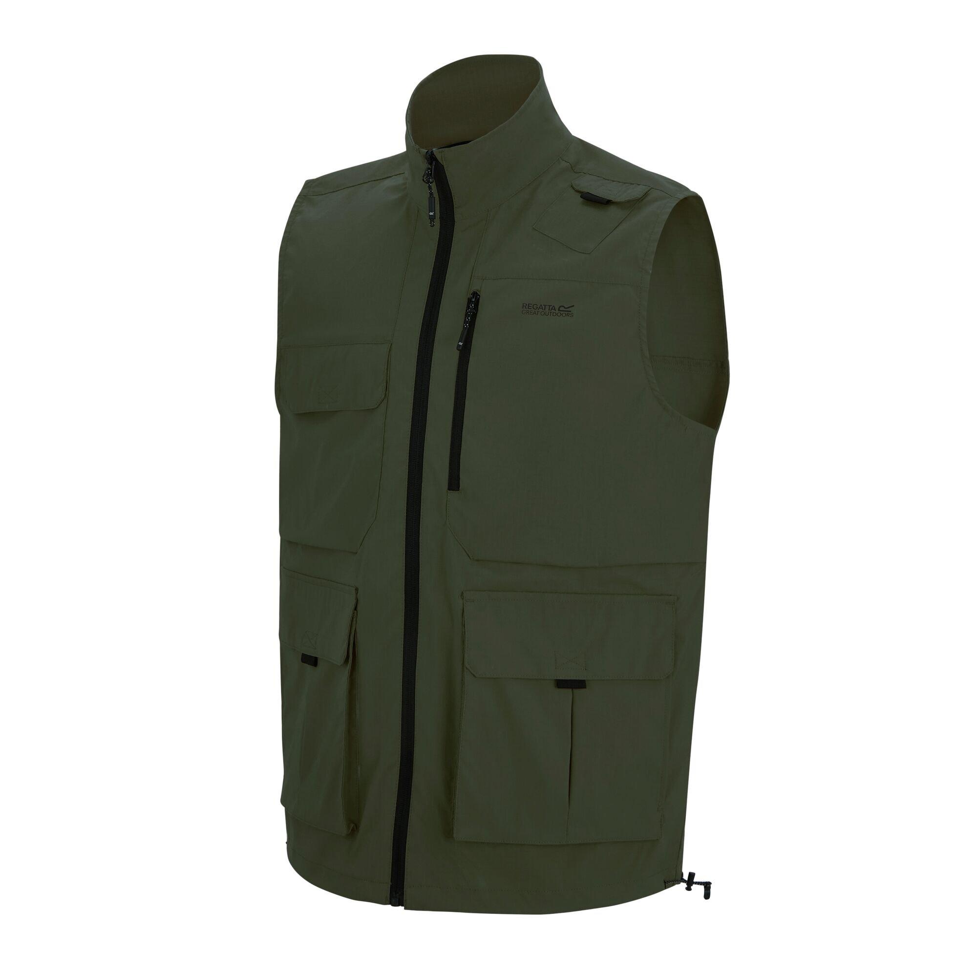 Dark Khaki - Regatta - Mens Anti-Insect Travel Light Gilet - 7