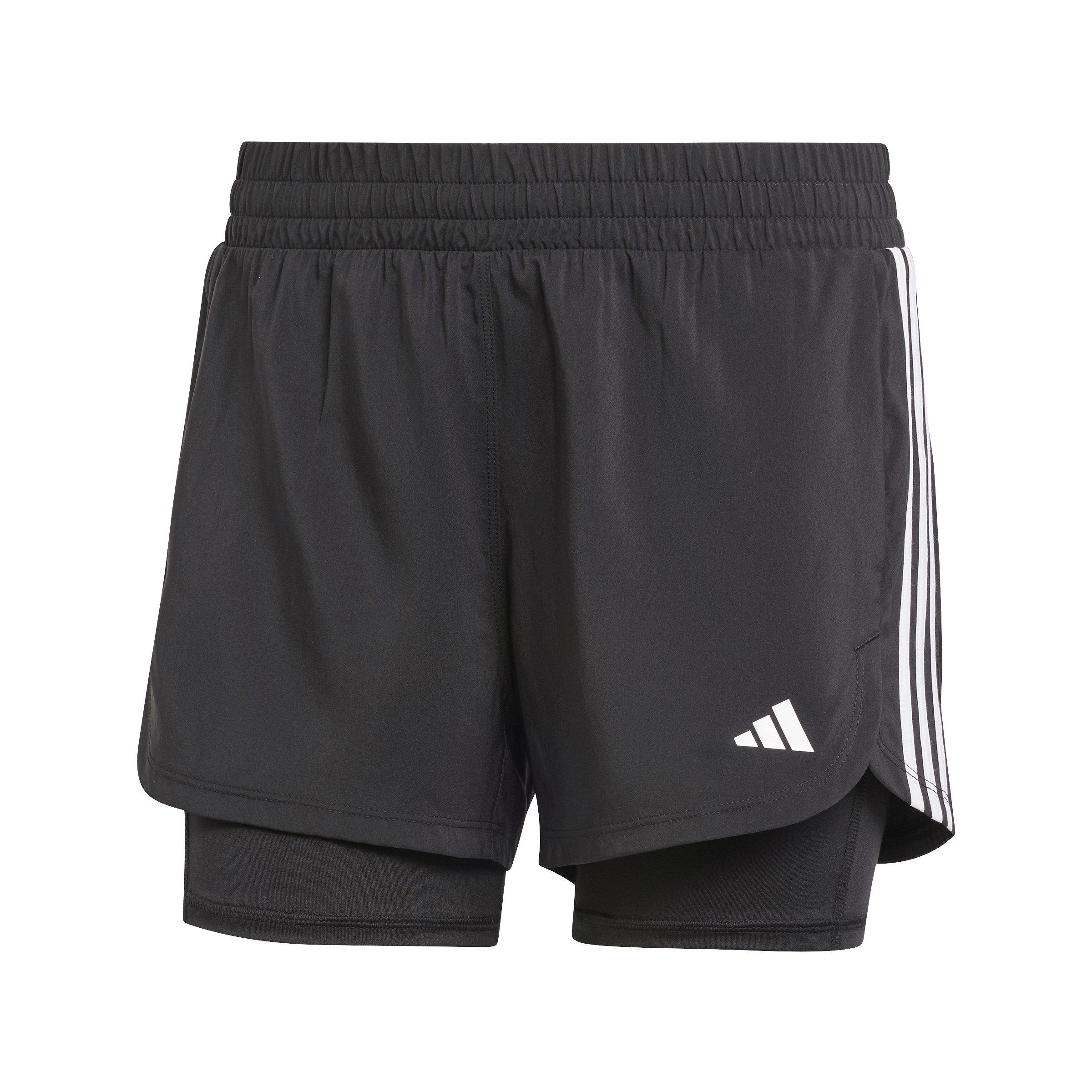 Black/White - adidas - 2-in-1 Shorts Womens - 1