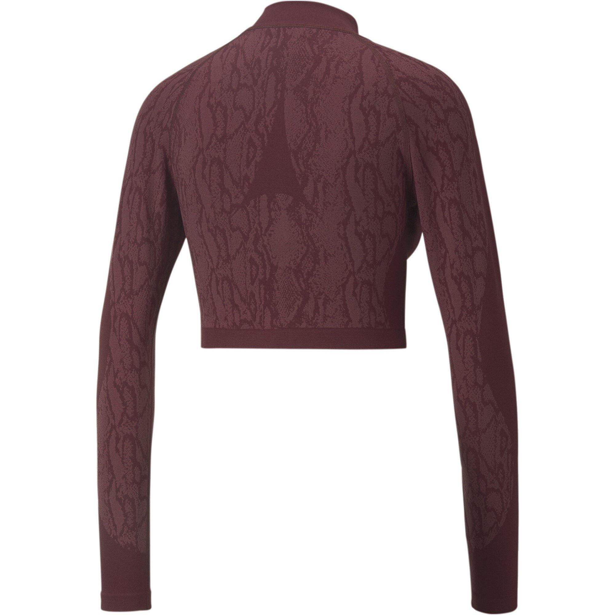 Aubergine - Puma - FormKnit Cropped Quarter Zip Top Womens - 7