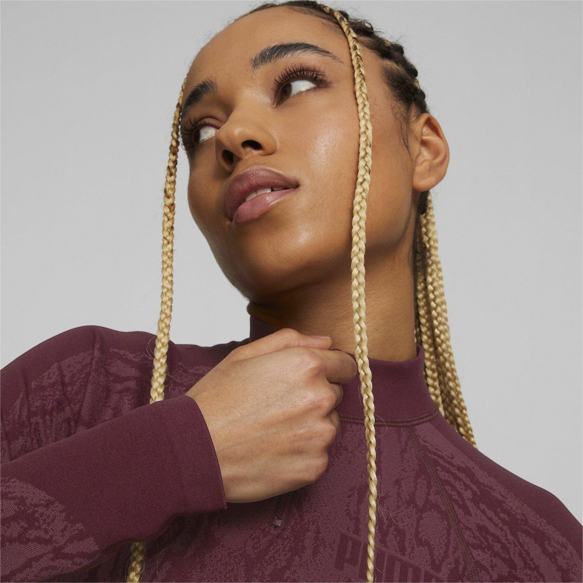 Aubergine - Puma - FormKnit Cropped Quarter Zip Top Womens - 3