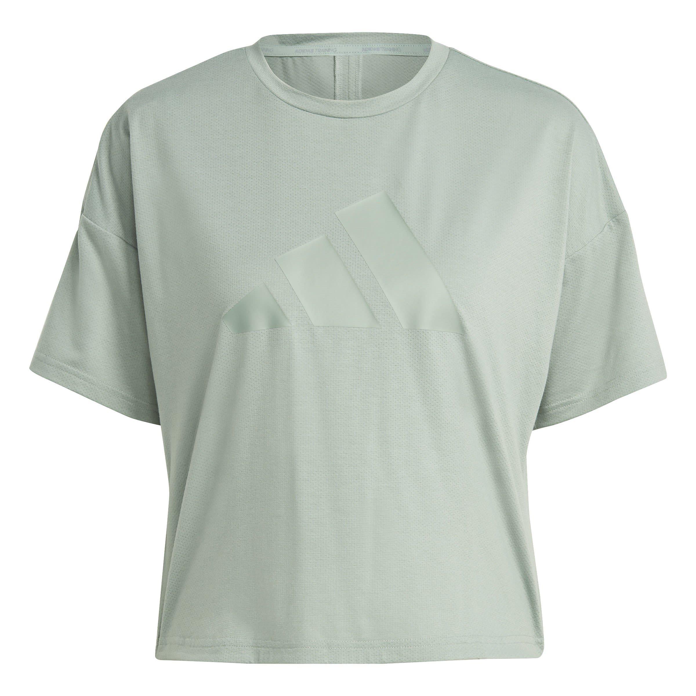 Grün - adidas - Icons Logo Short-Sleeve Performance Gym Top - 1