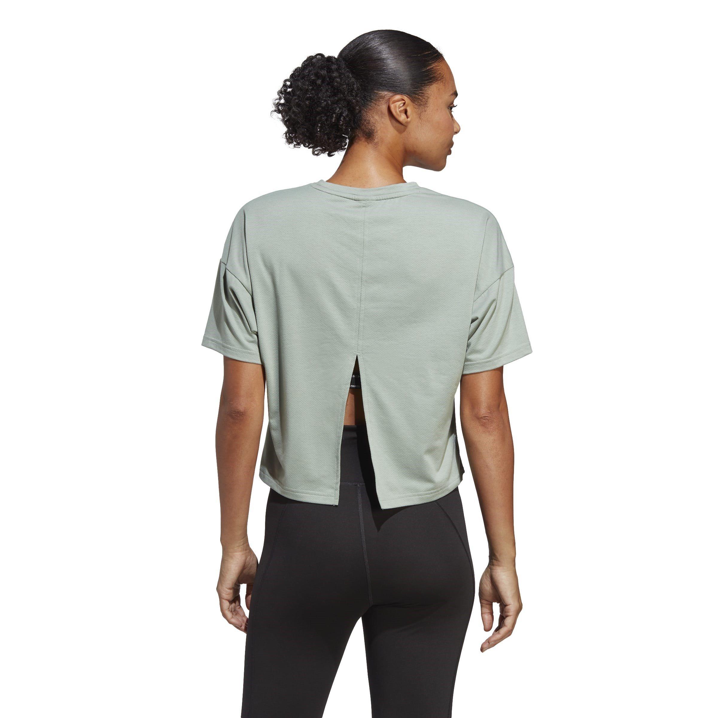 Grün - adidas - Icons Logo Short-Sleeve Performance Gym Top - 3