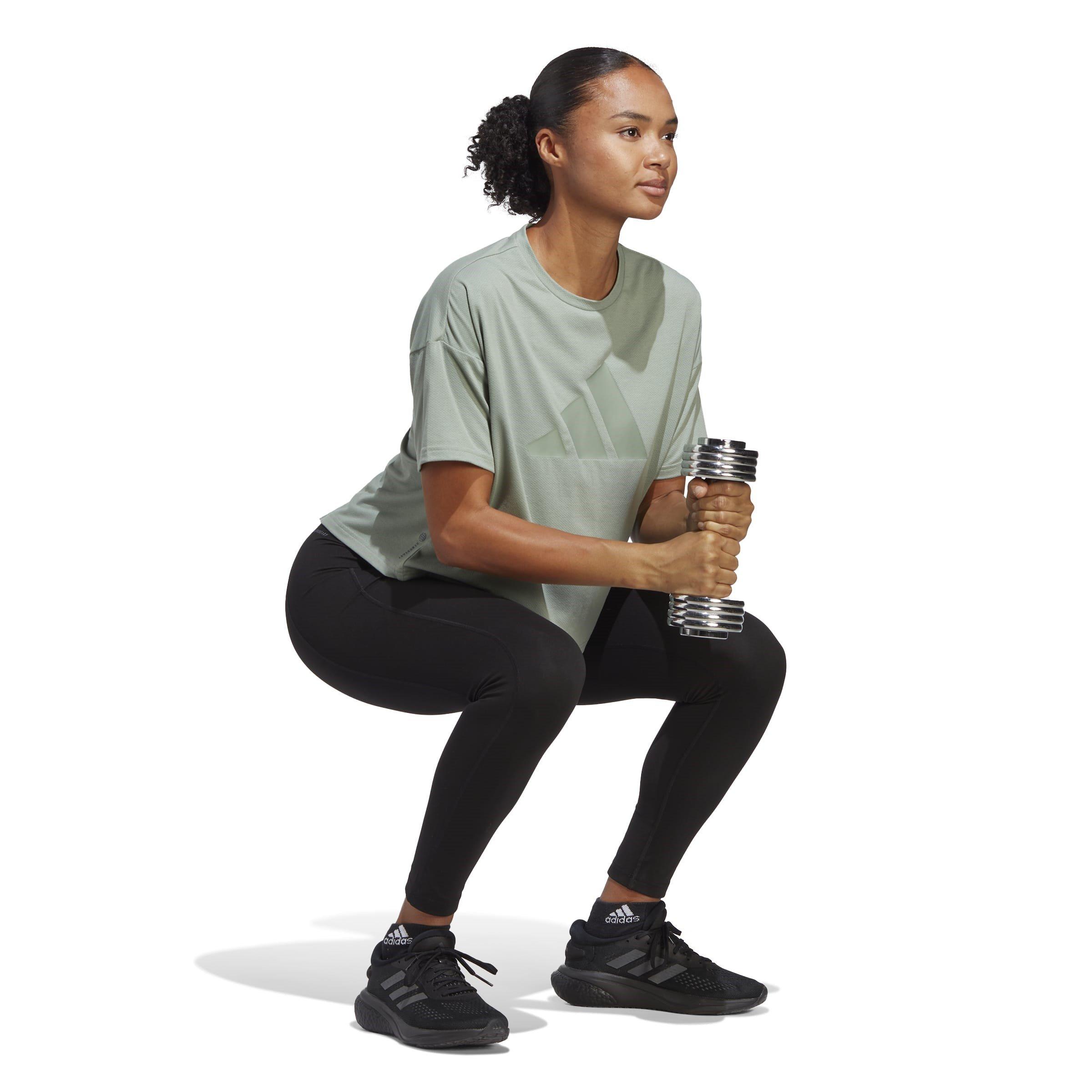 Grün - adidas - Icons Logo Short-Sleeve Performance Gym Top - 4