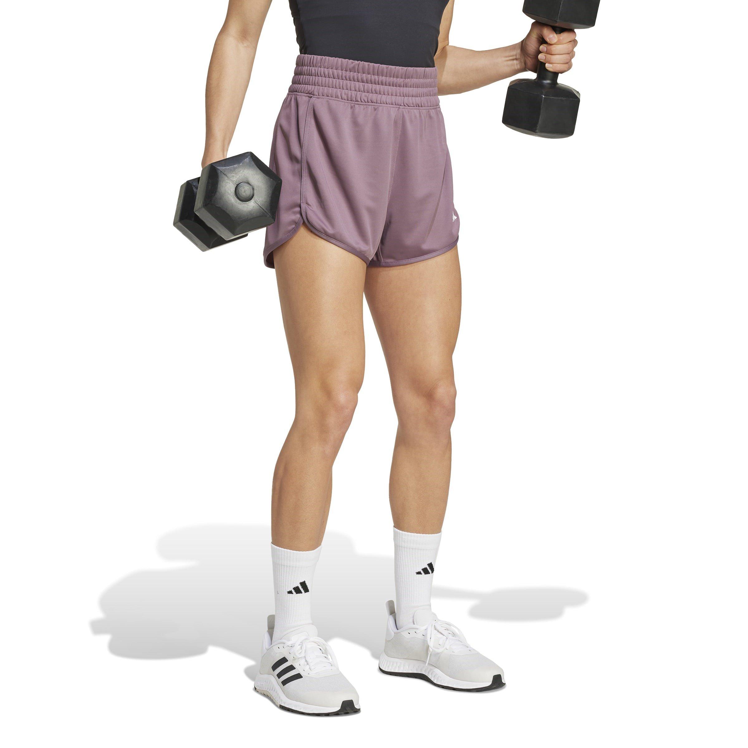 Shadow Fig - adidas - Pacer Knit Womens High Rise Performance Shorts - 4