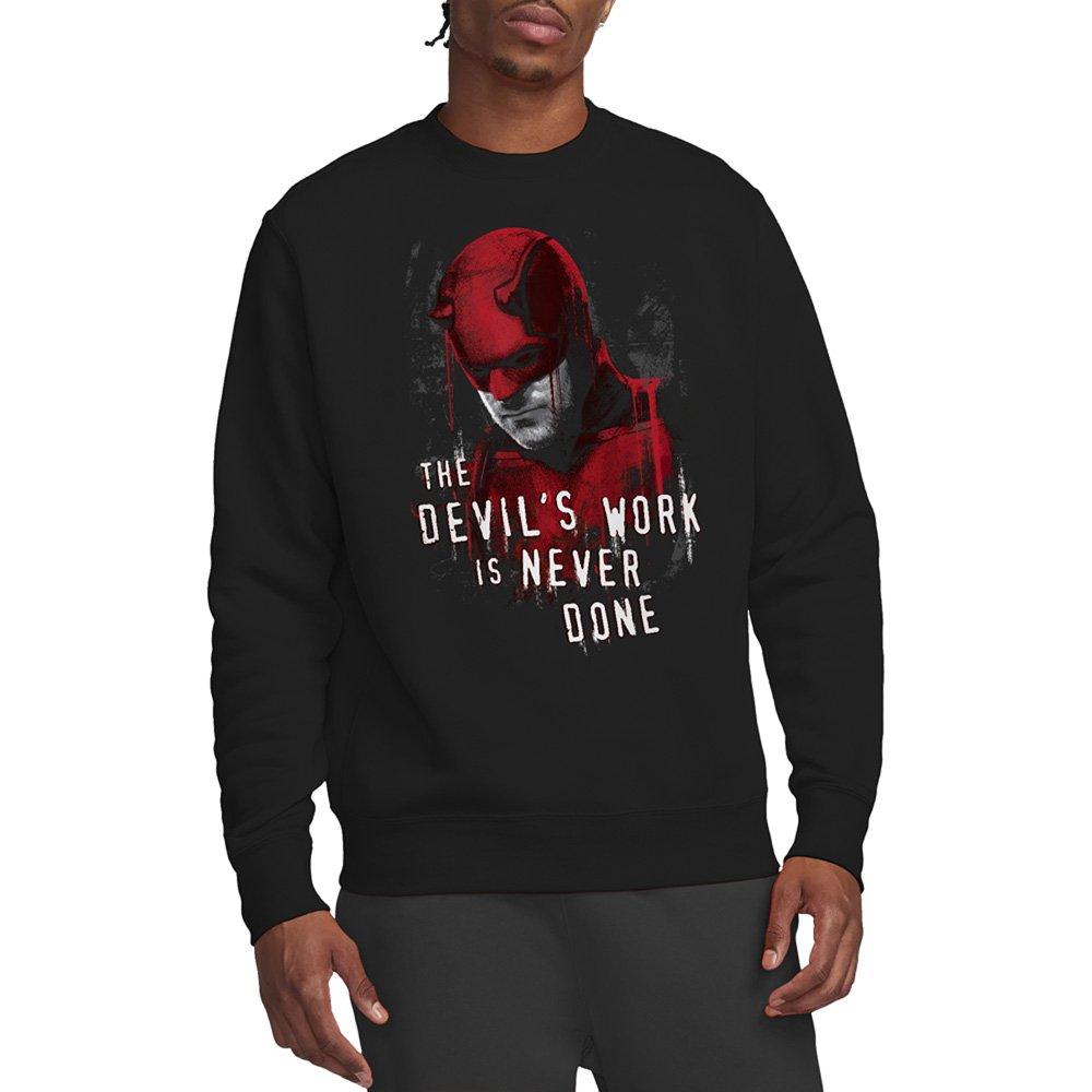Marvel Men's Daredevil Born Again The Devil’s Work Is Never Don - Black - XXL