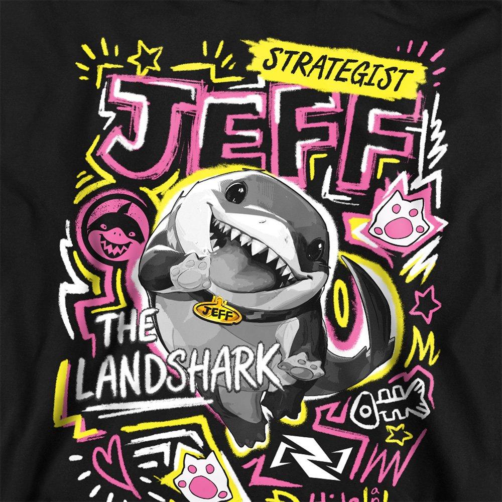 Black - Marvel - Rivals Jeff The Landshark Marker Pen Trend Sweatsh - 2