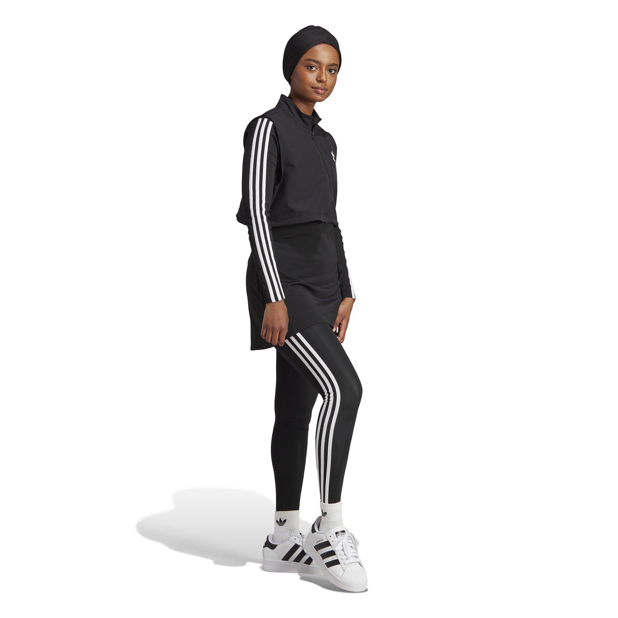 Preto/Branco - adidas Originals - Adicolor Full-Cover Wear Top Womens - 4